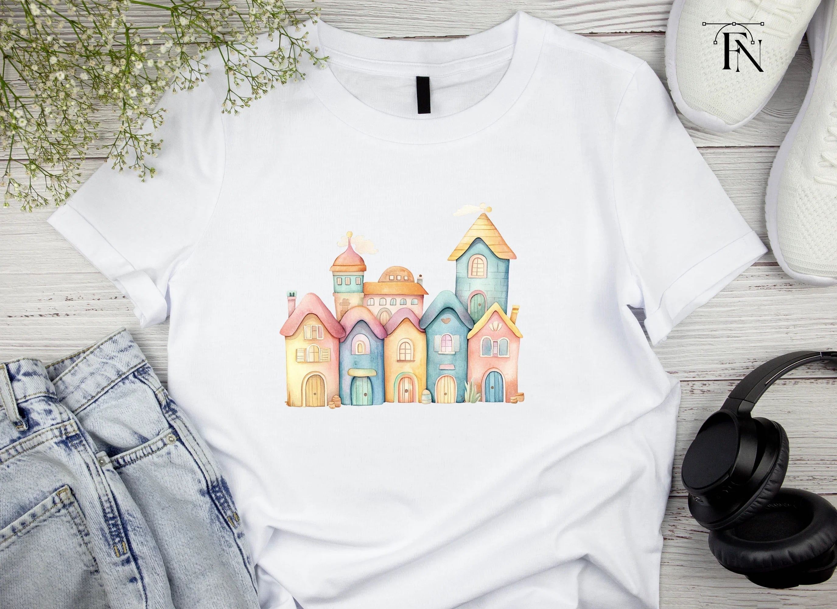 Pastel Town Clipart Bundle