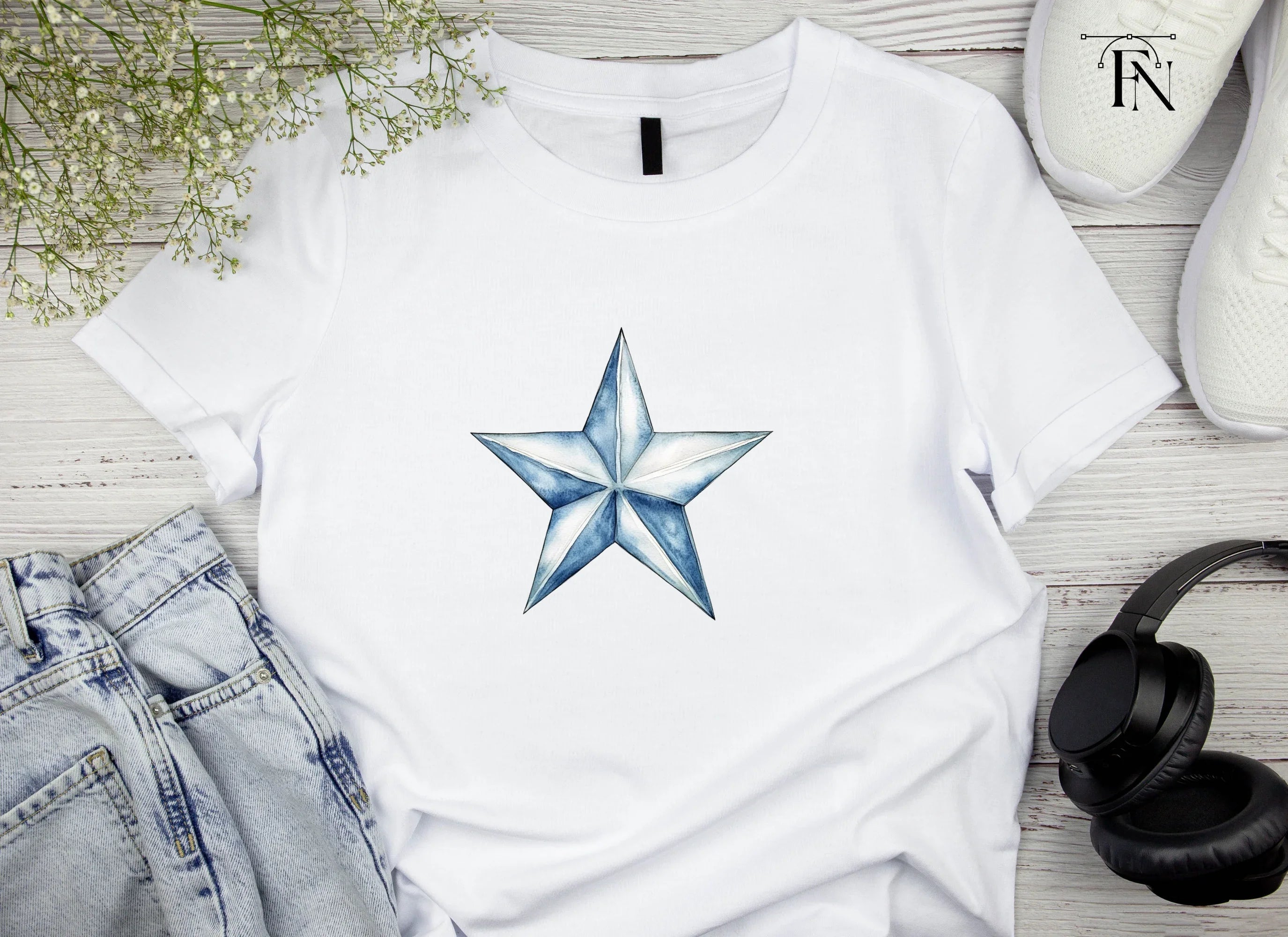 Blue Star Clipart Bundle