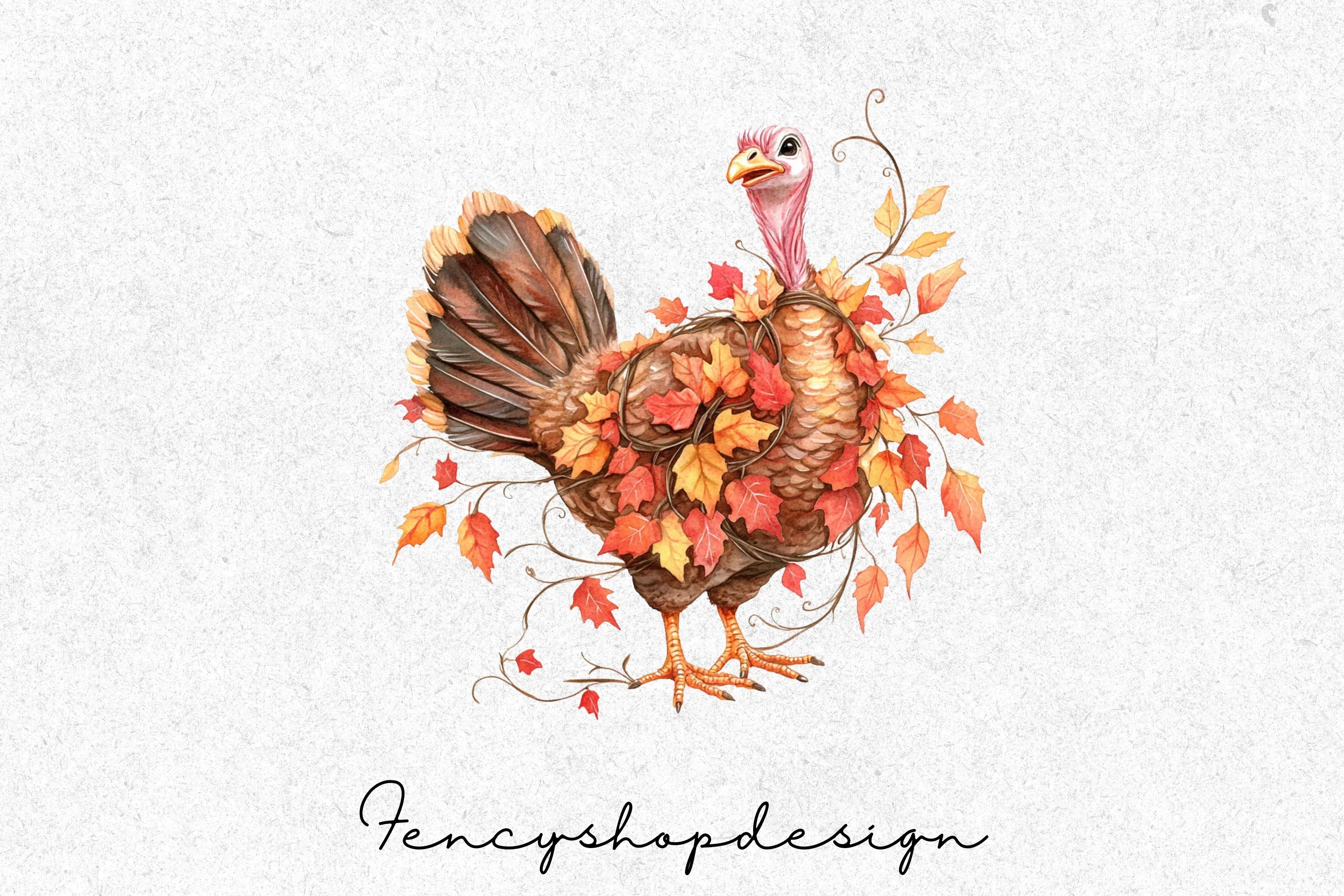 Thanksgiving Turkey Autumn Farm Clipart Bundle
