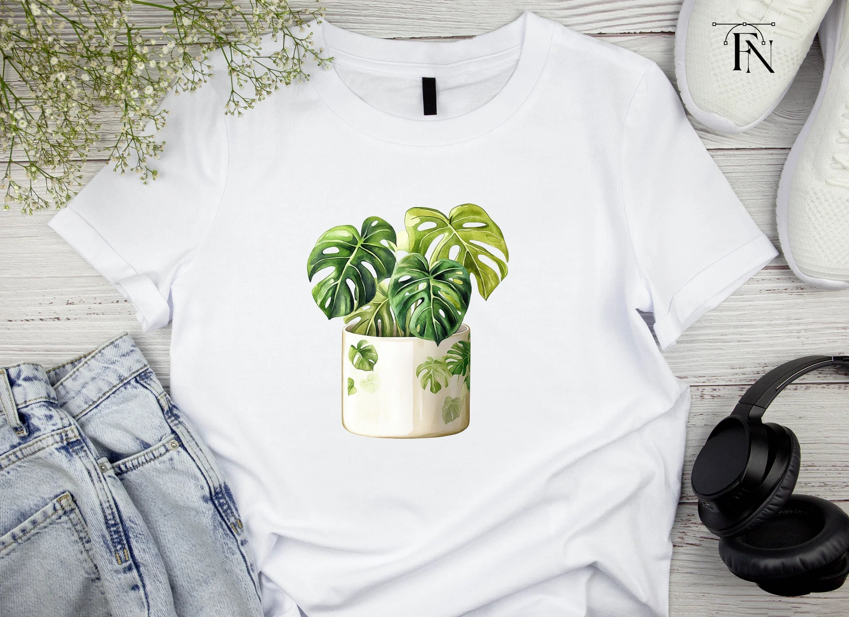 Monstera Plant Clipart Bundle