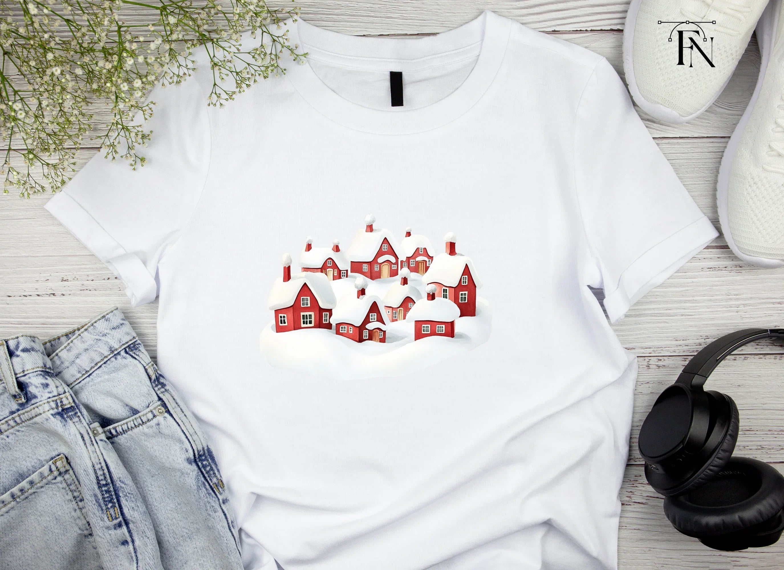 Winter Village Clipart Bundle