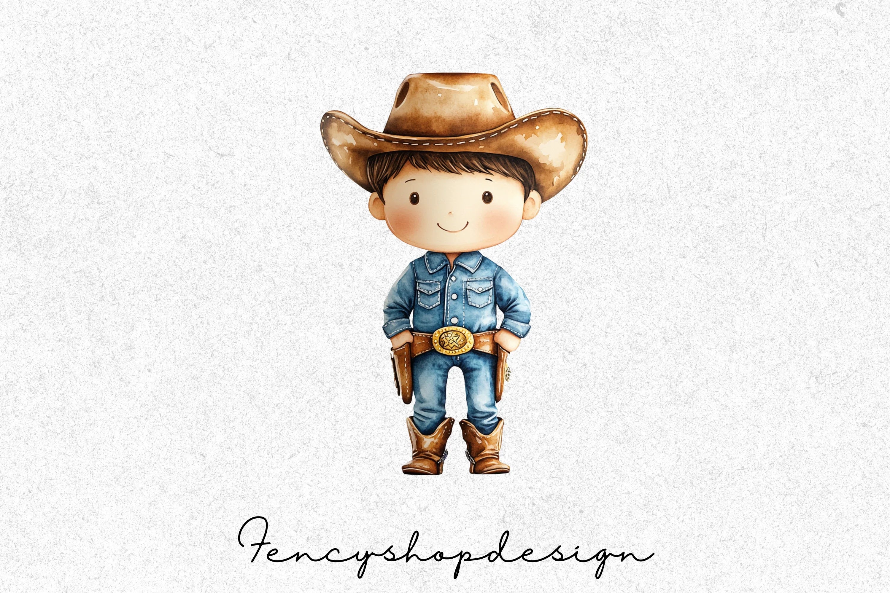 Cute Cowboy Clipart Bundle