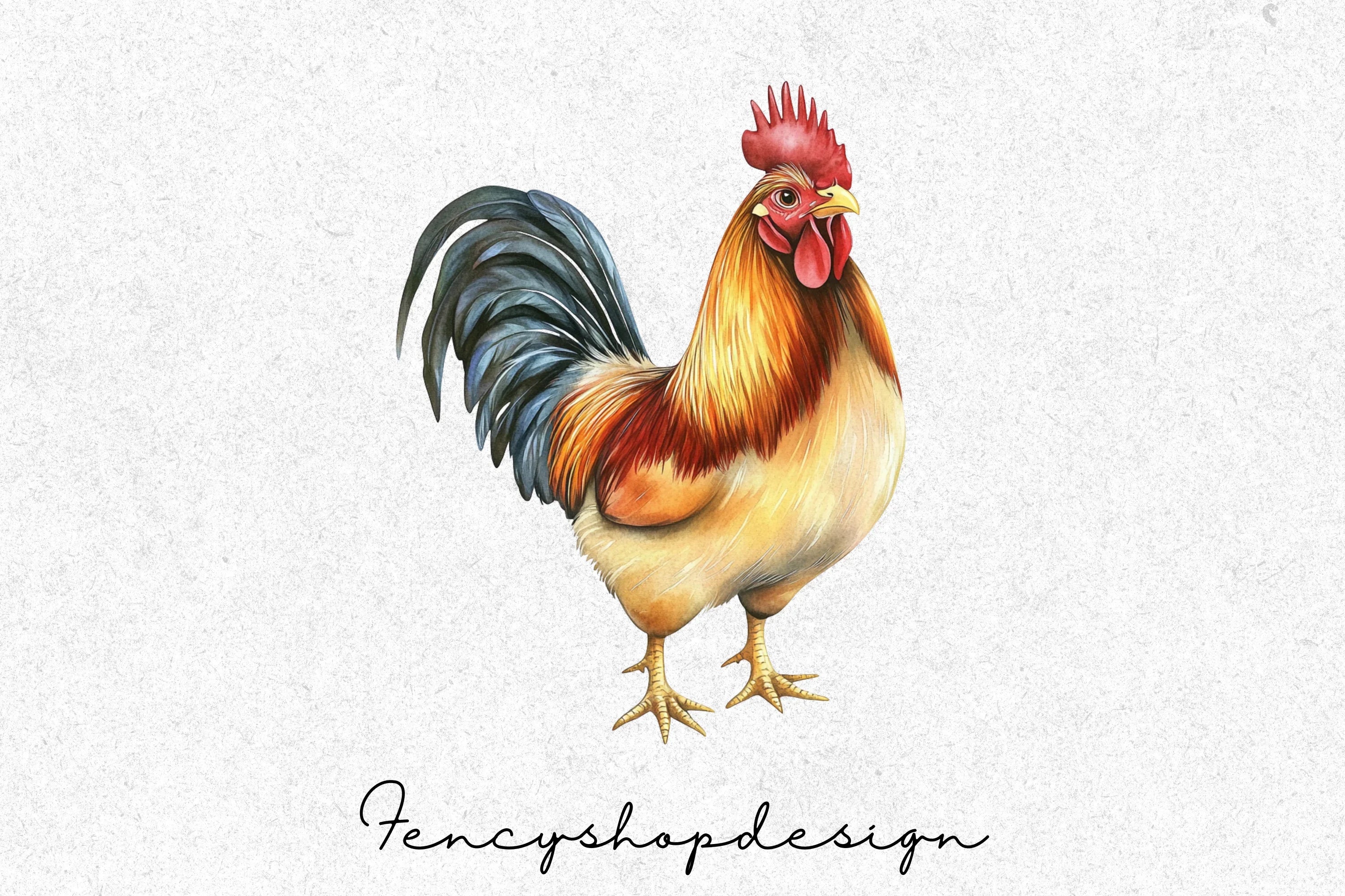 Rooster Clipart Bundle
