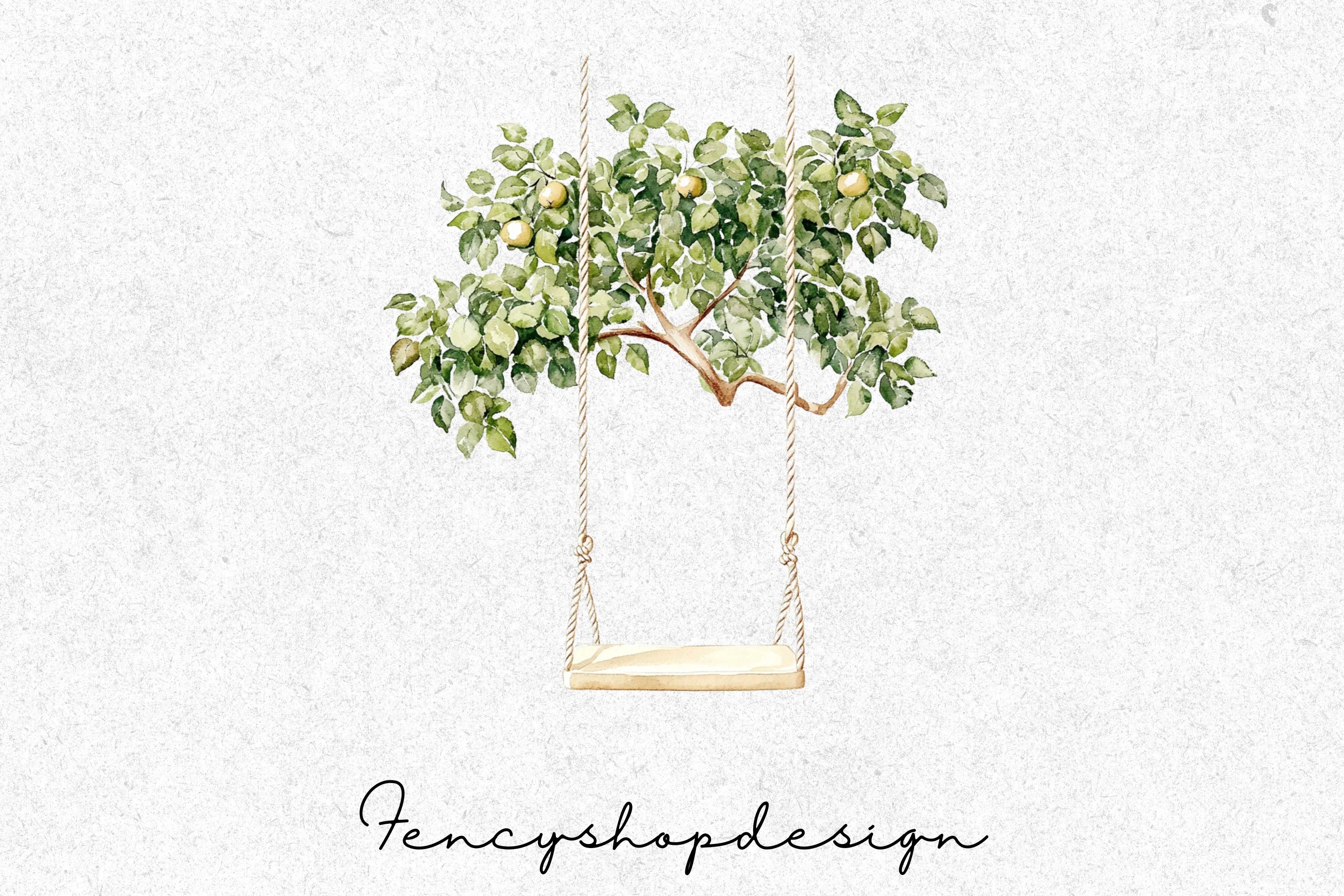 Tree Swings Clipart Bundle