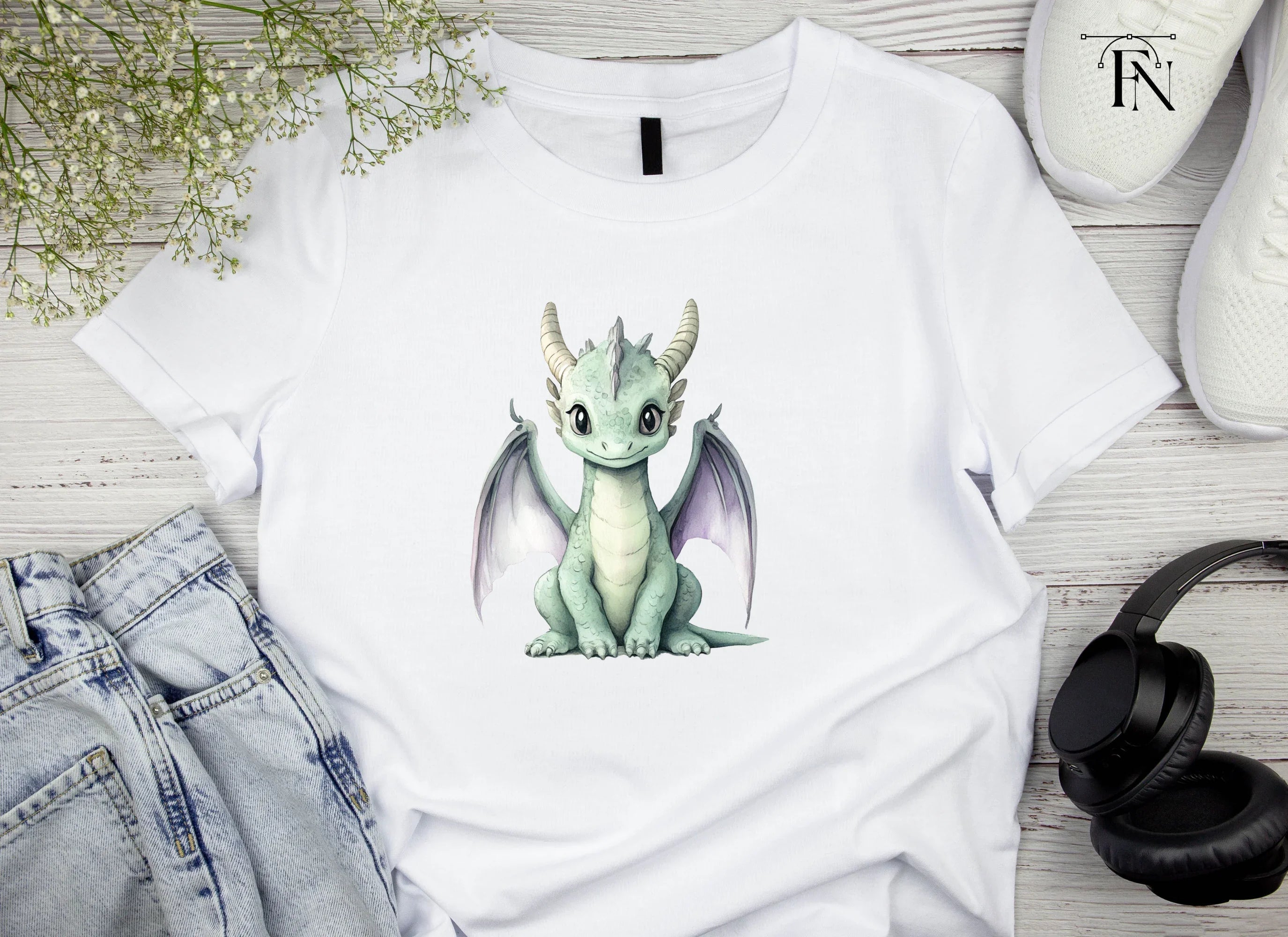 Cute Baby Dragon Clipart Bundle