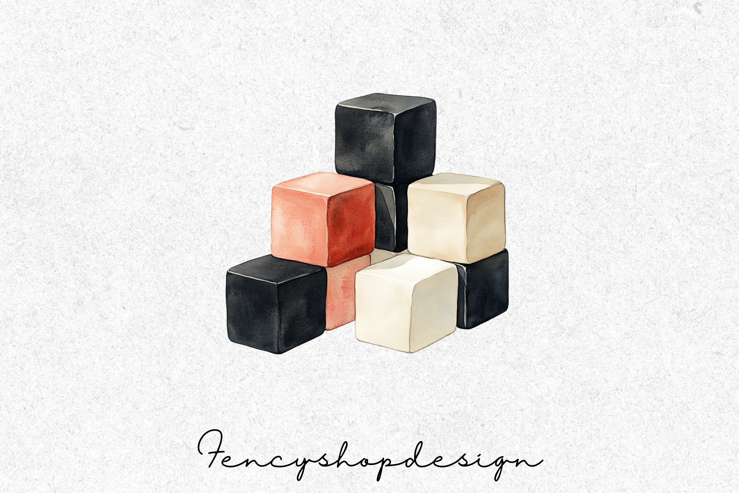 Abstract Blocks Shapes Clipart Bundle