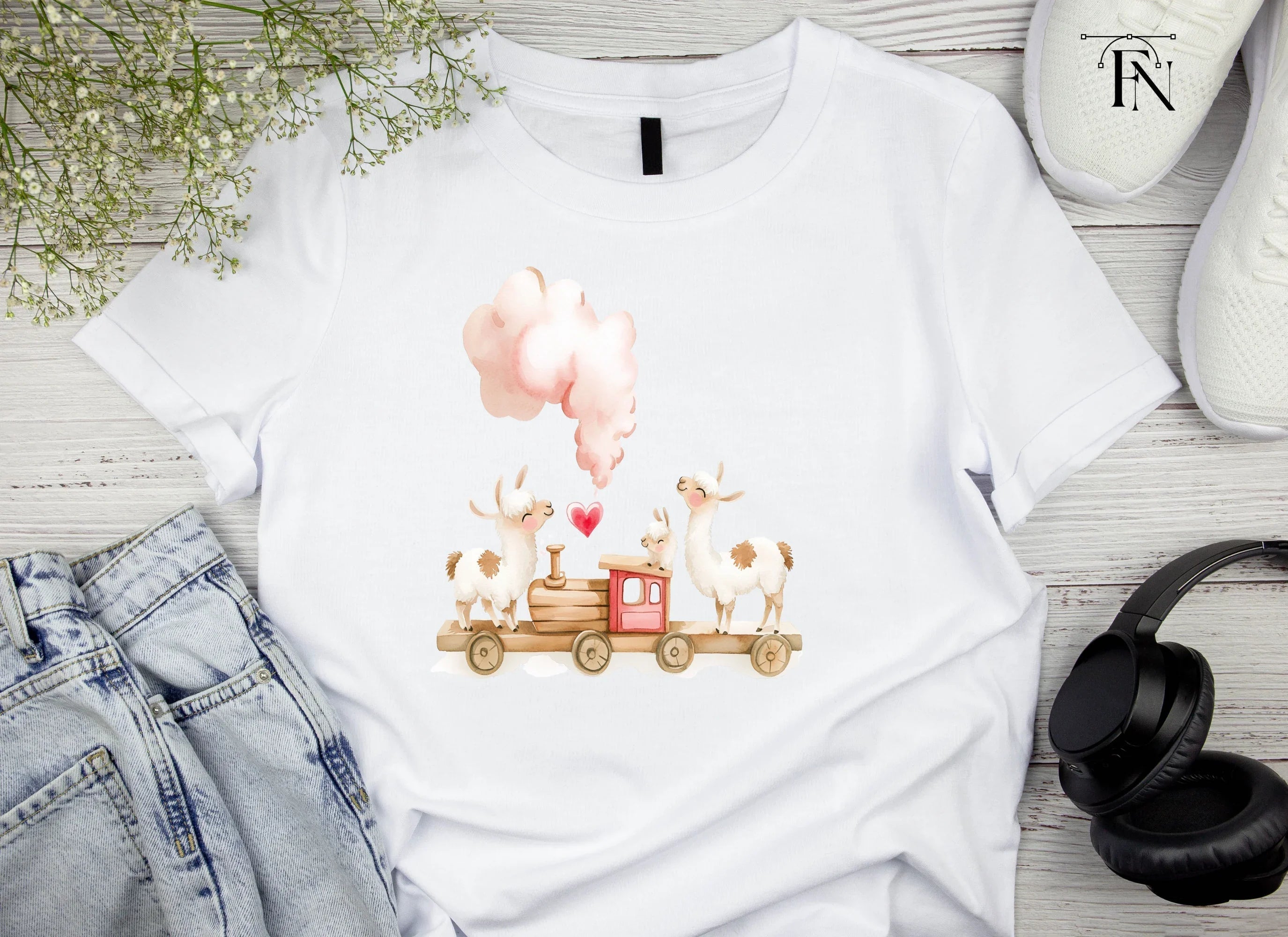 Llama Train Adventure Clipart Bundle
