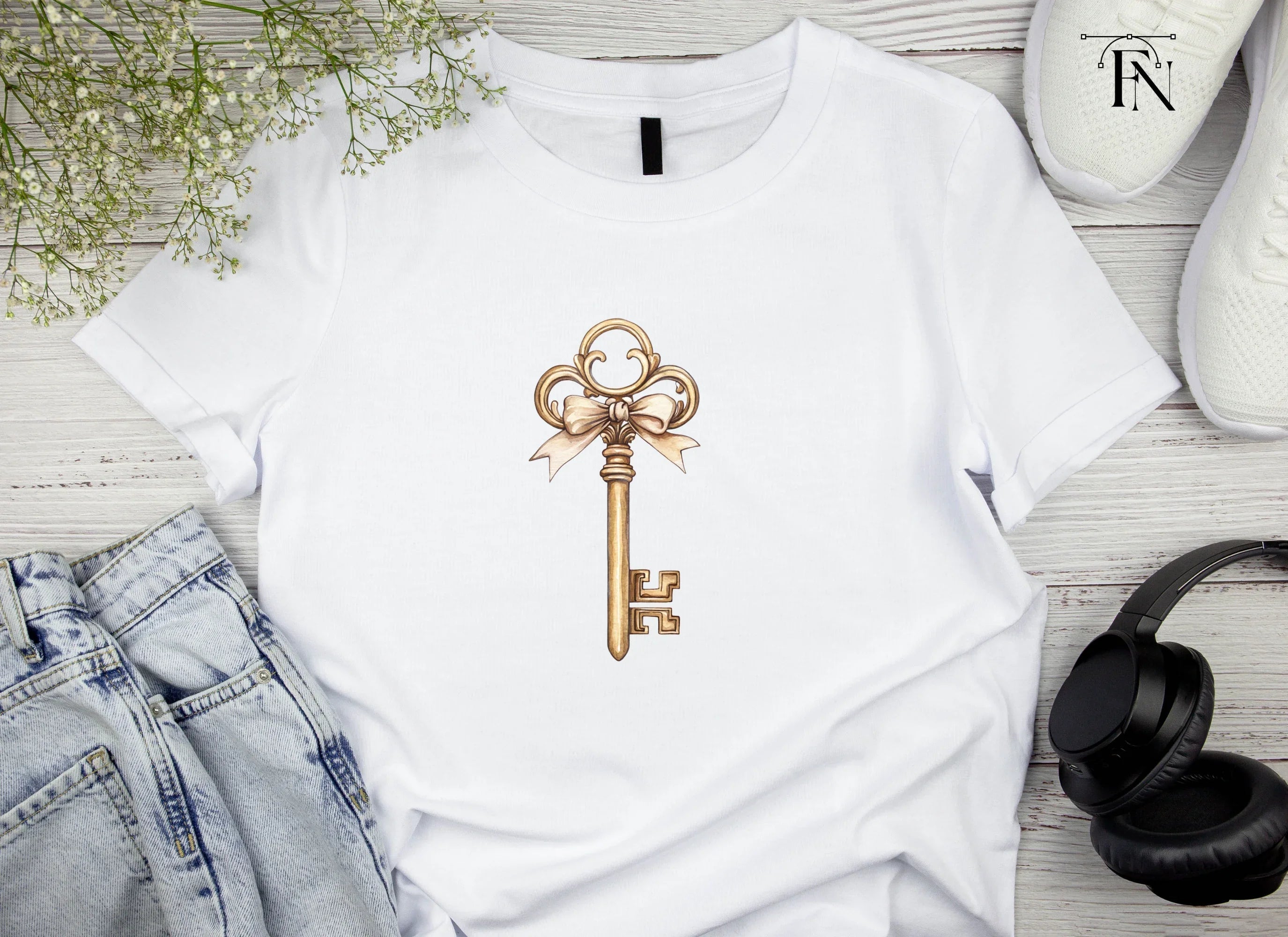 Elegant Vintage Skeleton Keys Clipart Bundle