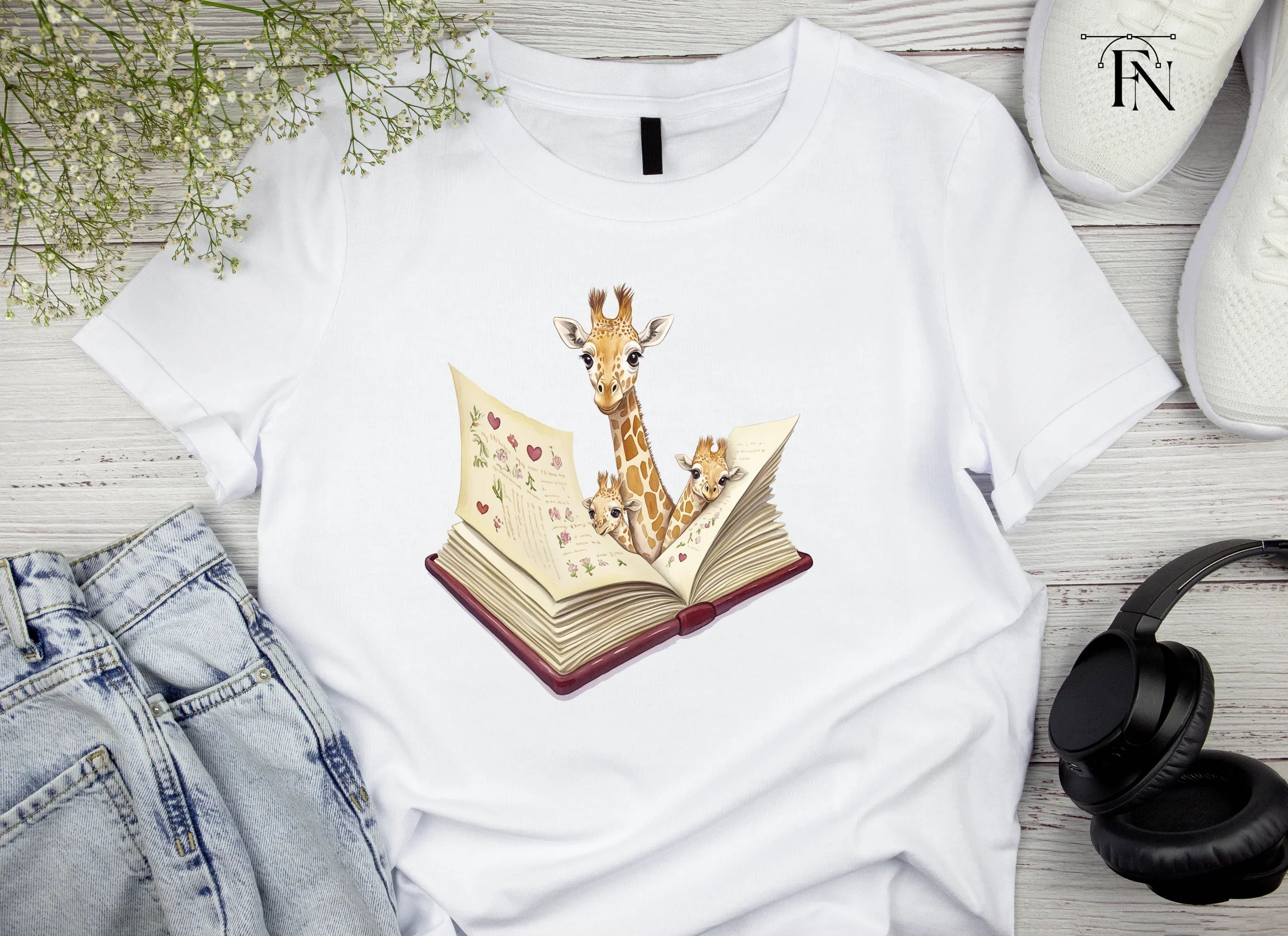 Giraffe Family Pop Up Book Clipart Bundle