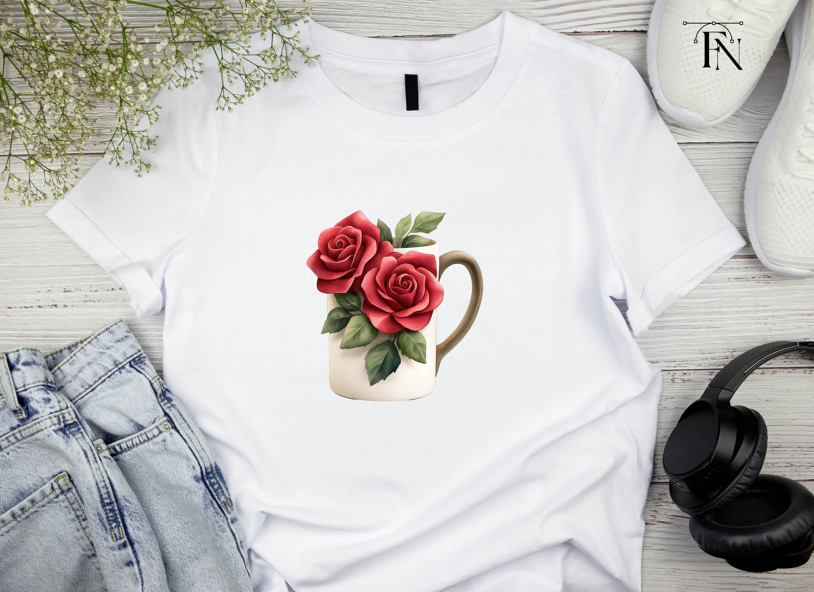 Charming Rose Decorated Clipart Bundle