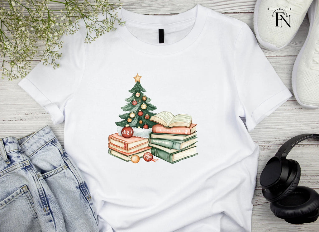 Christmas Tree and Books Clipart Bundle
