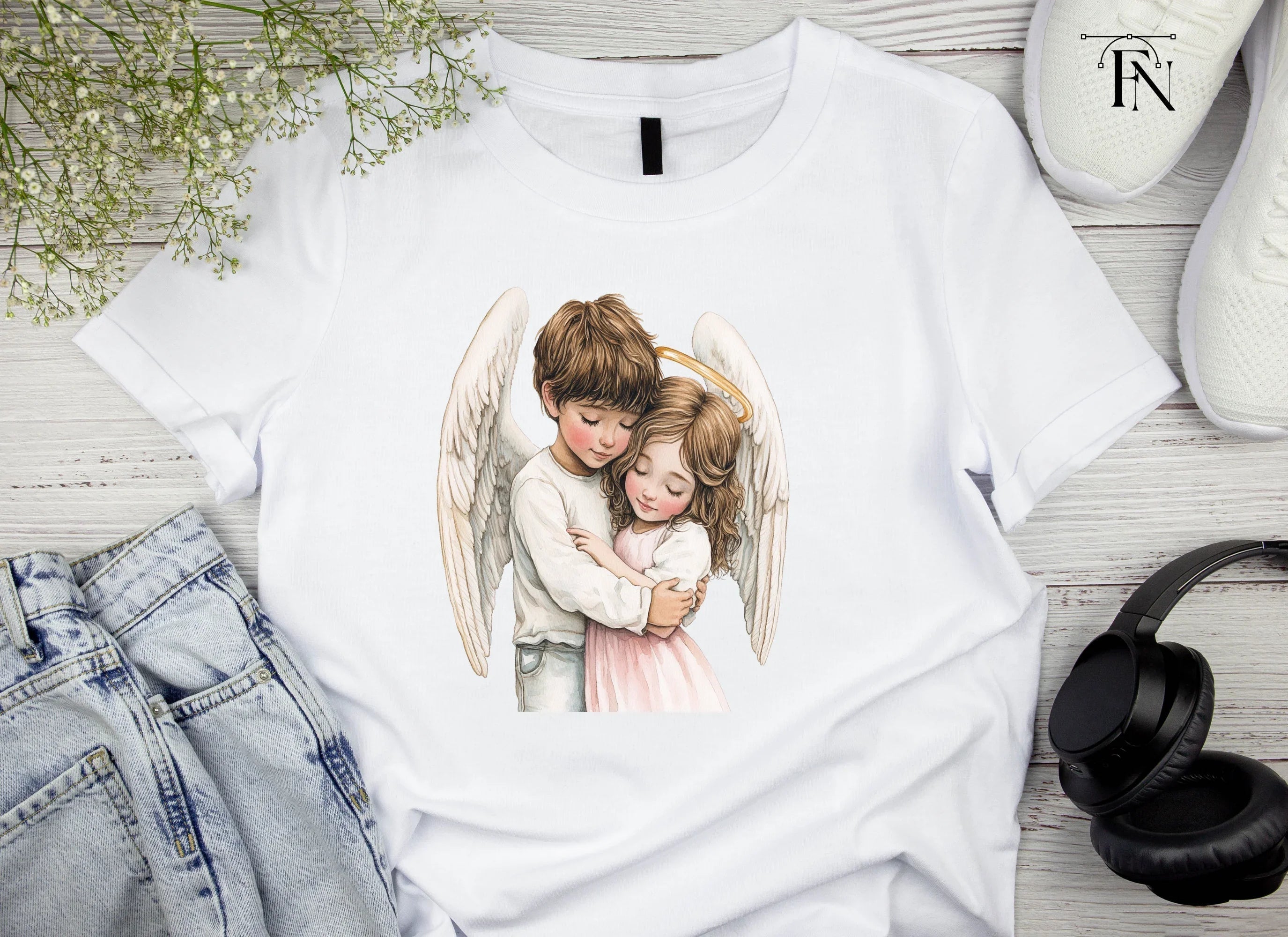 Sweet Angel Hugs Clipart Bundle