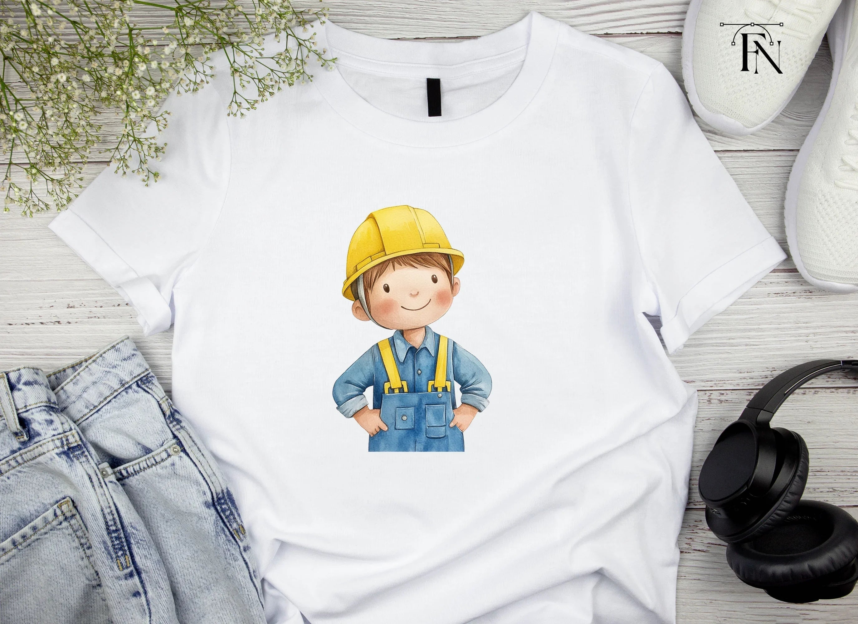 Cute Construction Worker Clipart Bundle