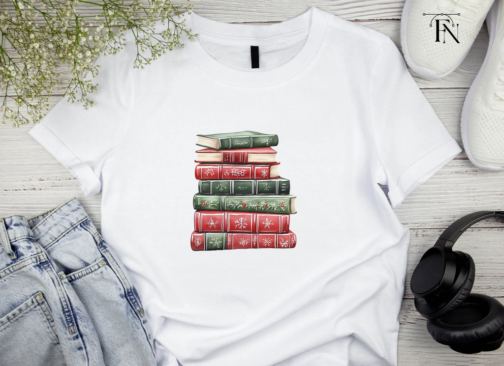 Christmas Books Stack Clipart Bundle