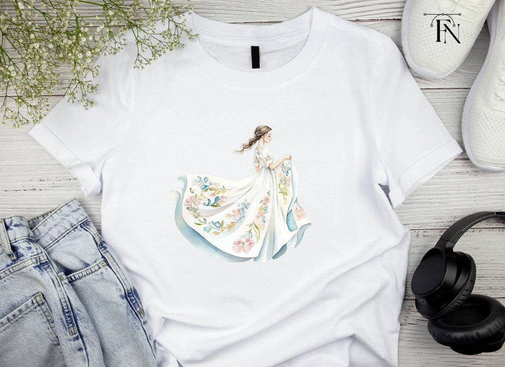 Flowing Floral Dress Clipart Bundle