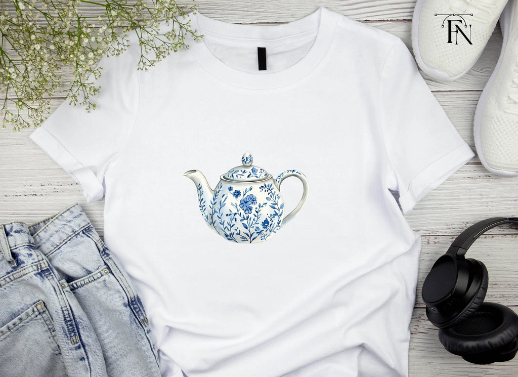 Blue and White Teapots Clipart Bundle