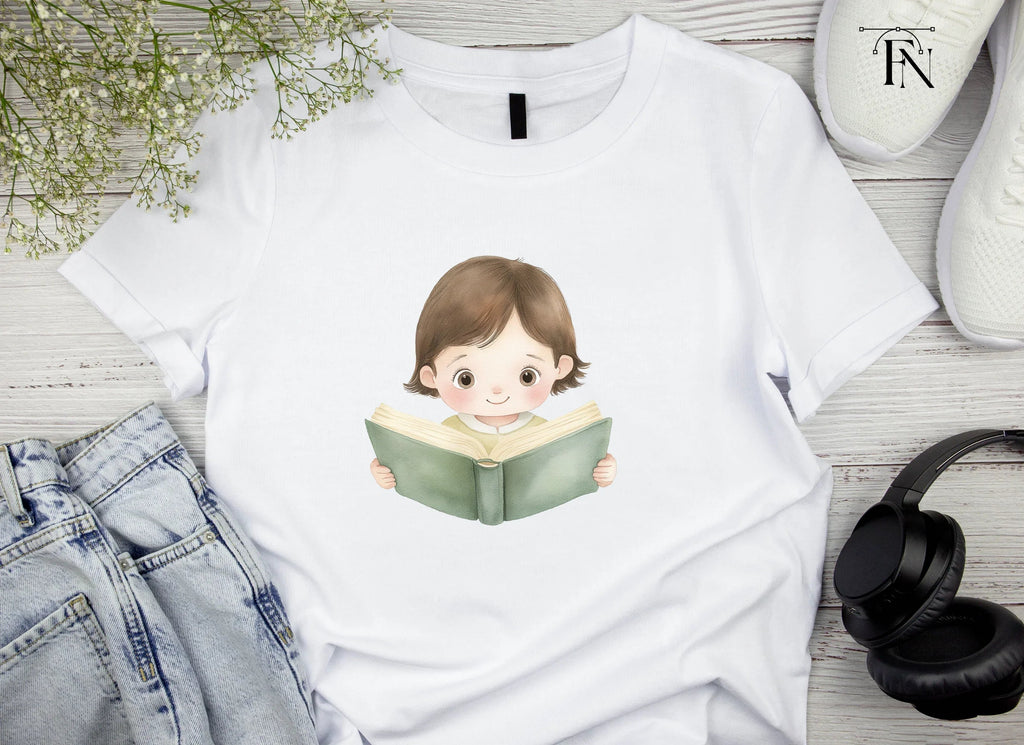 Charming Child Reading Clipart Bundle