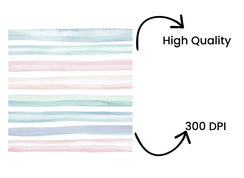 Pastel Stripes Clipart Bundle