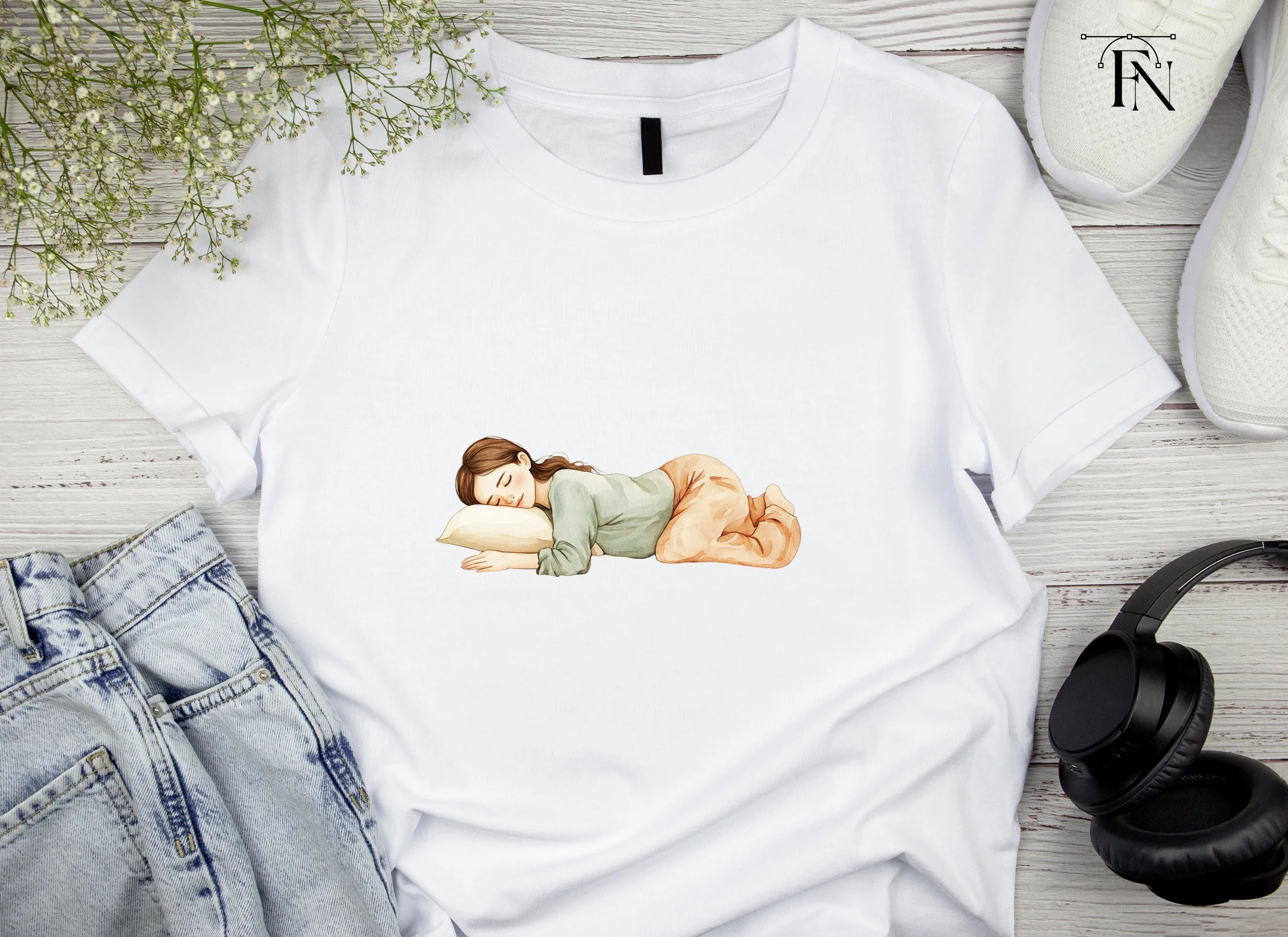 Sleeping Woman Clipart Bundle