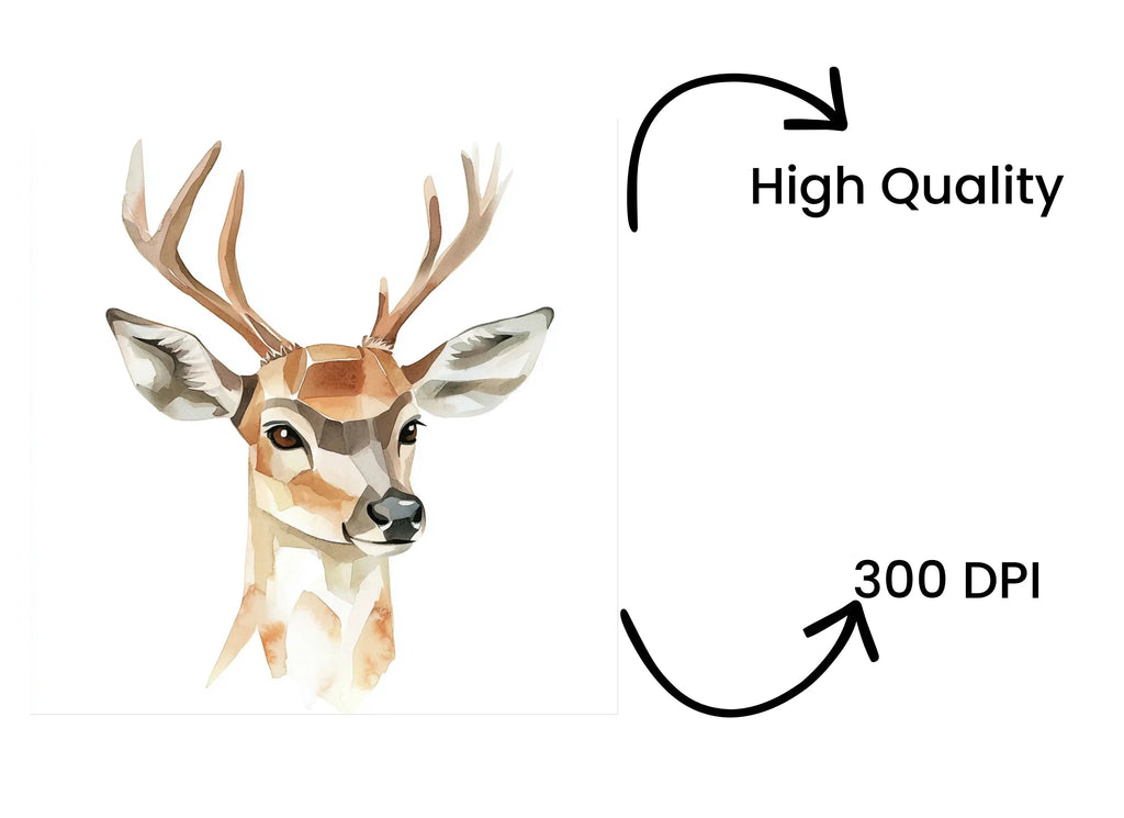 Deer Head Clipart Bundle