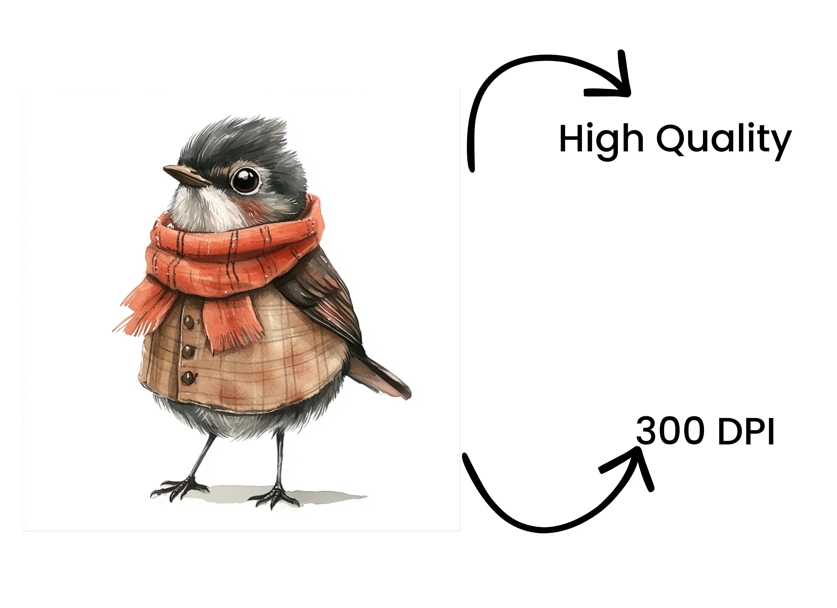 Charming Dapper Birds Clipart Bundle