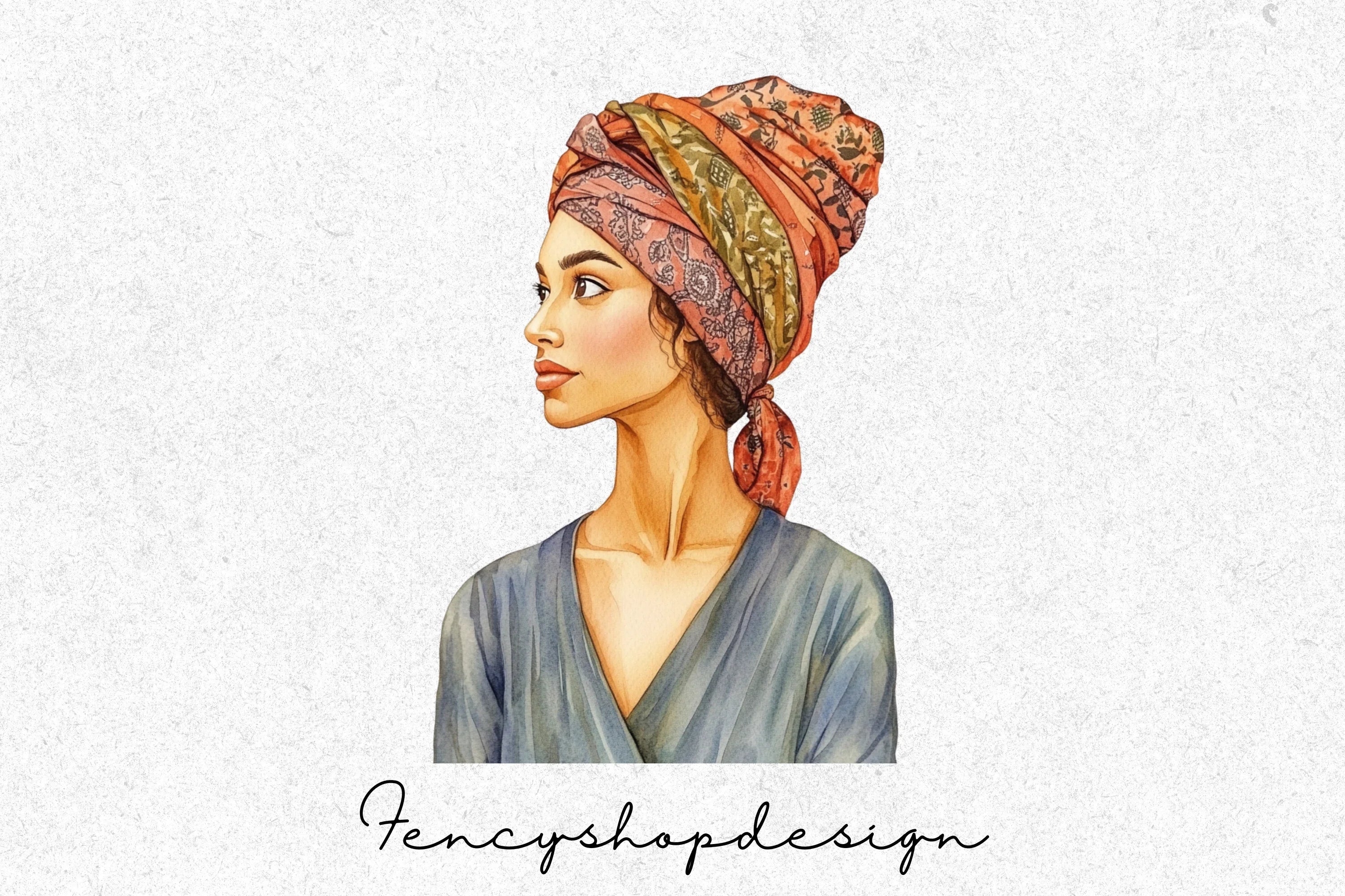 Diverse Women Turban Clipart Bundle