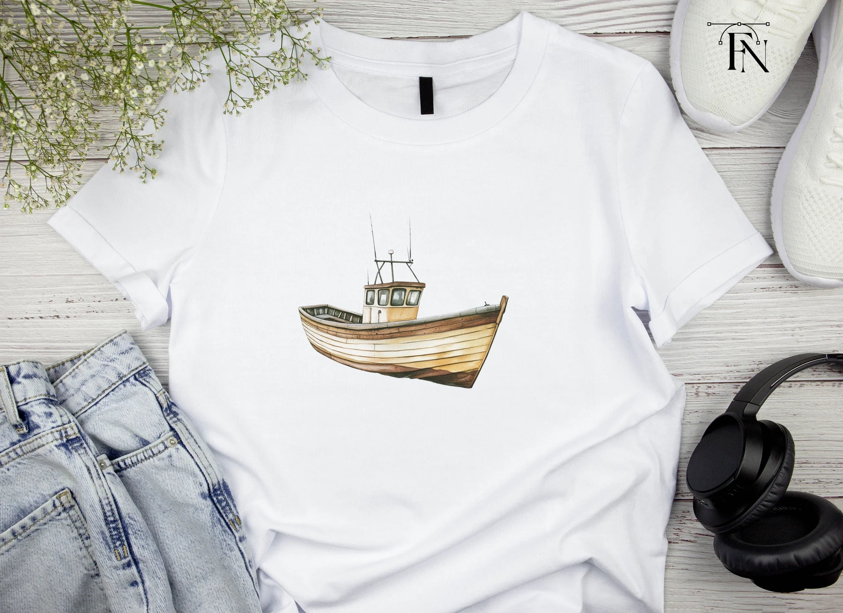 Fishing Boat Clipart Bundle