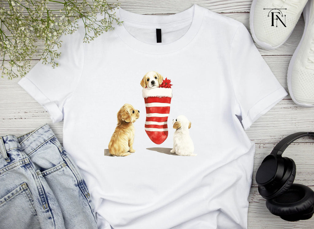 Golden Retriever Puppies Christmas Clipart Bundle