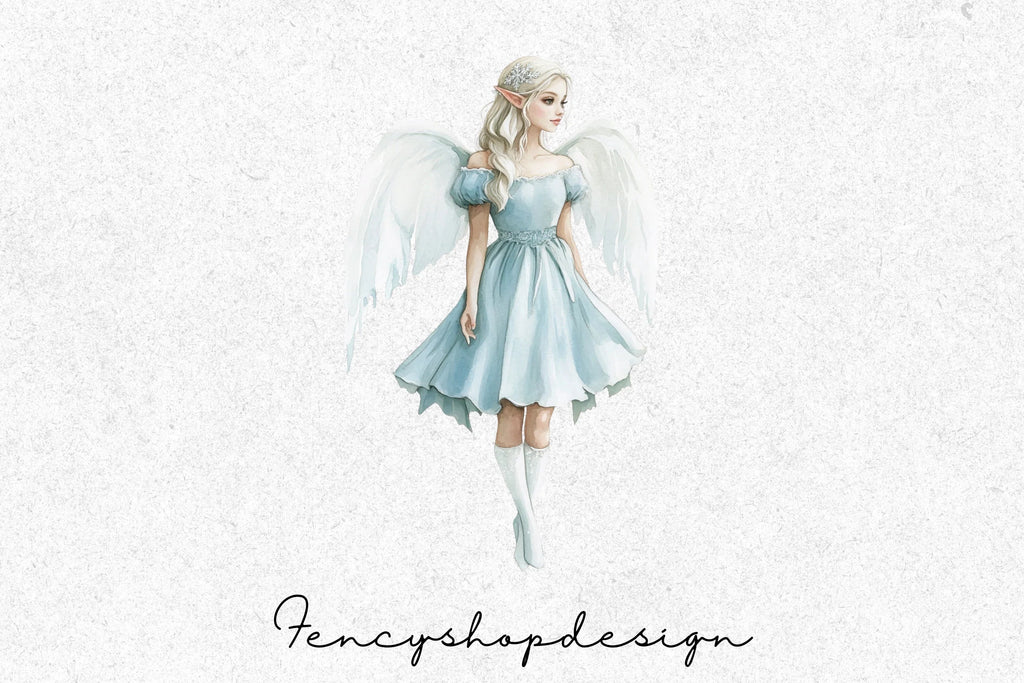 Blue Fairy Clipart Bundle