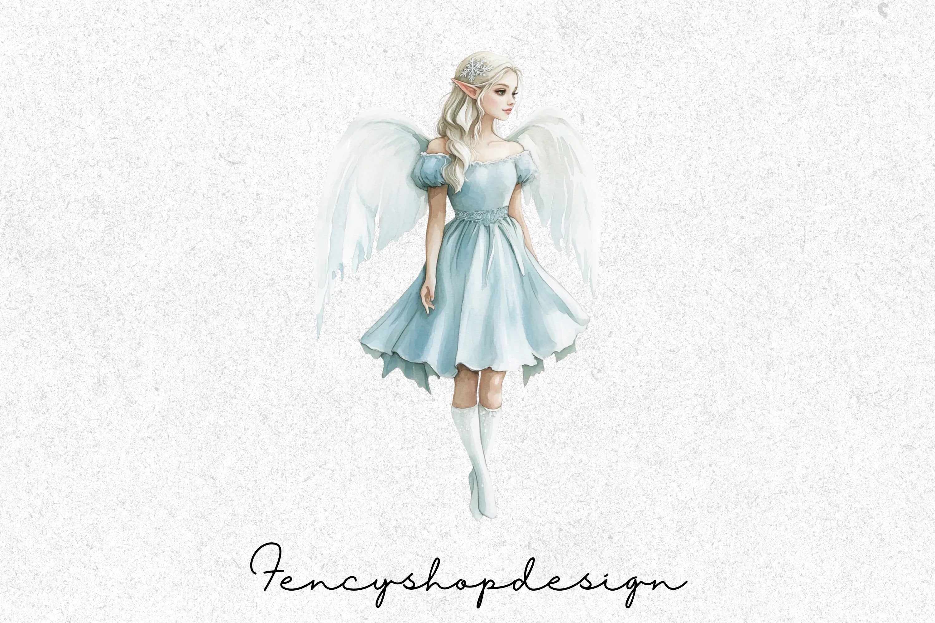 Blue Fairy Clipart Bundle