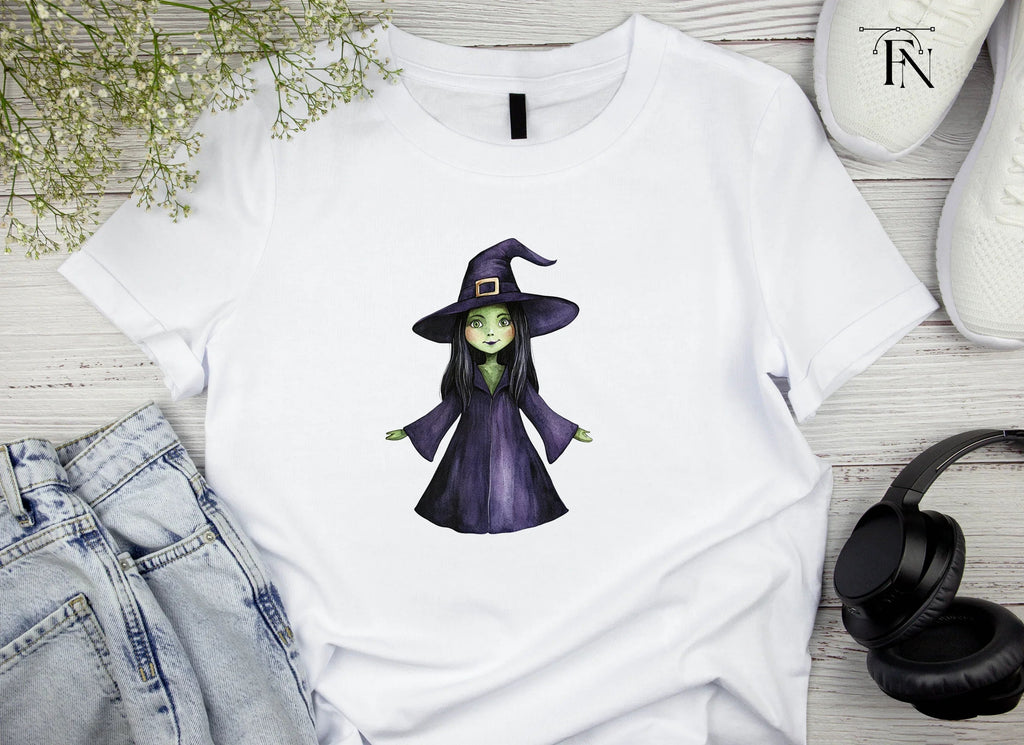 Green Skinned Witch Halloween Clipart Bundle
