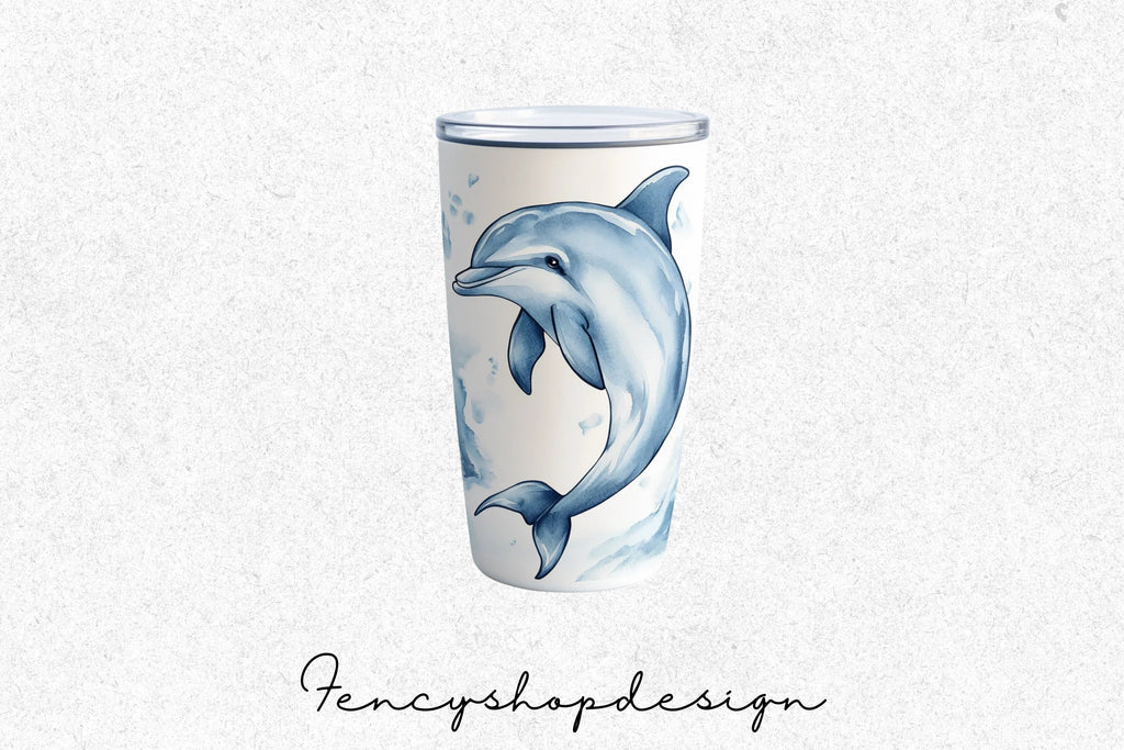 Dolphin Tumbler Clipart Bundle