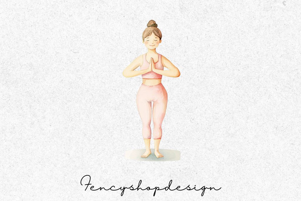 Yoga Women Meditation Clipart Bundle