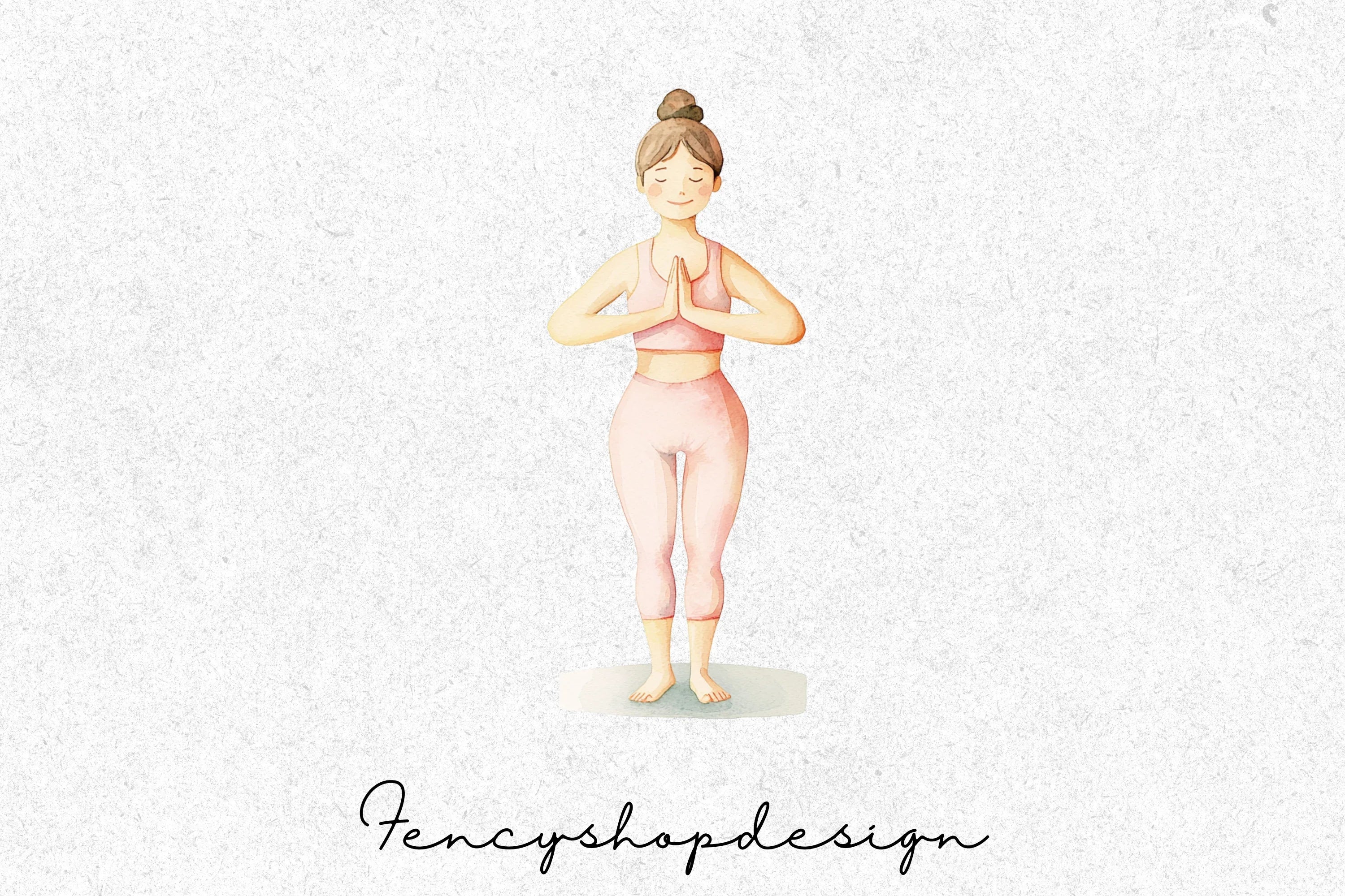 Yoga Women Meditation Clipart Bundle