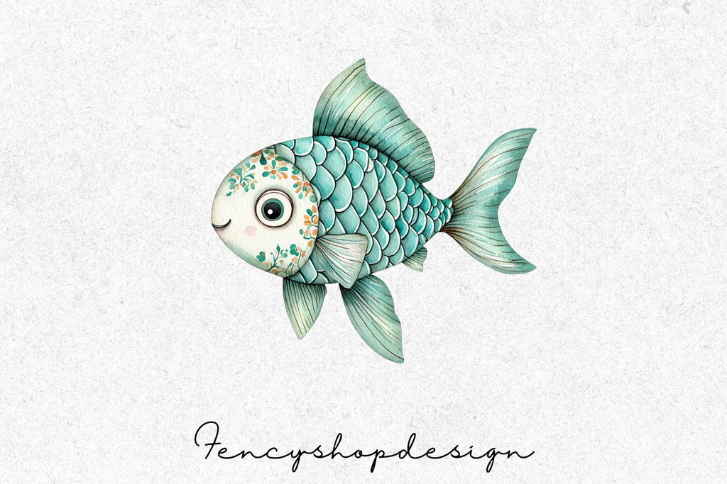 Whimsical Fish Clipart Bundle