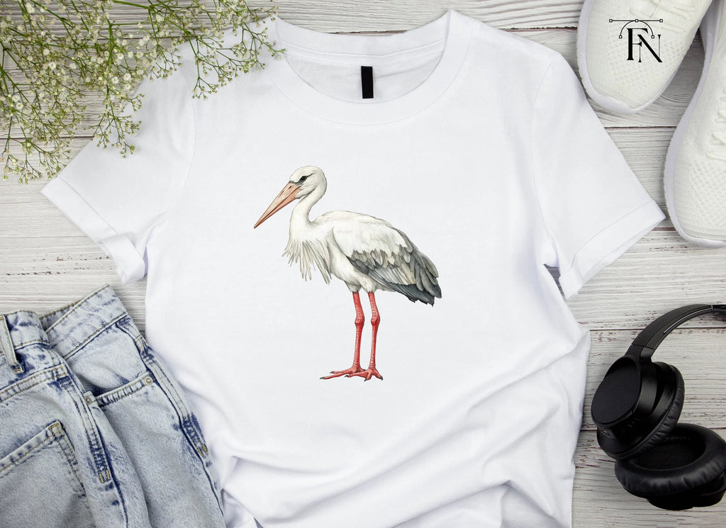 Elegant Stork Pair Clipart Bundle