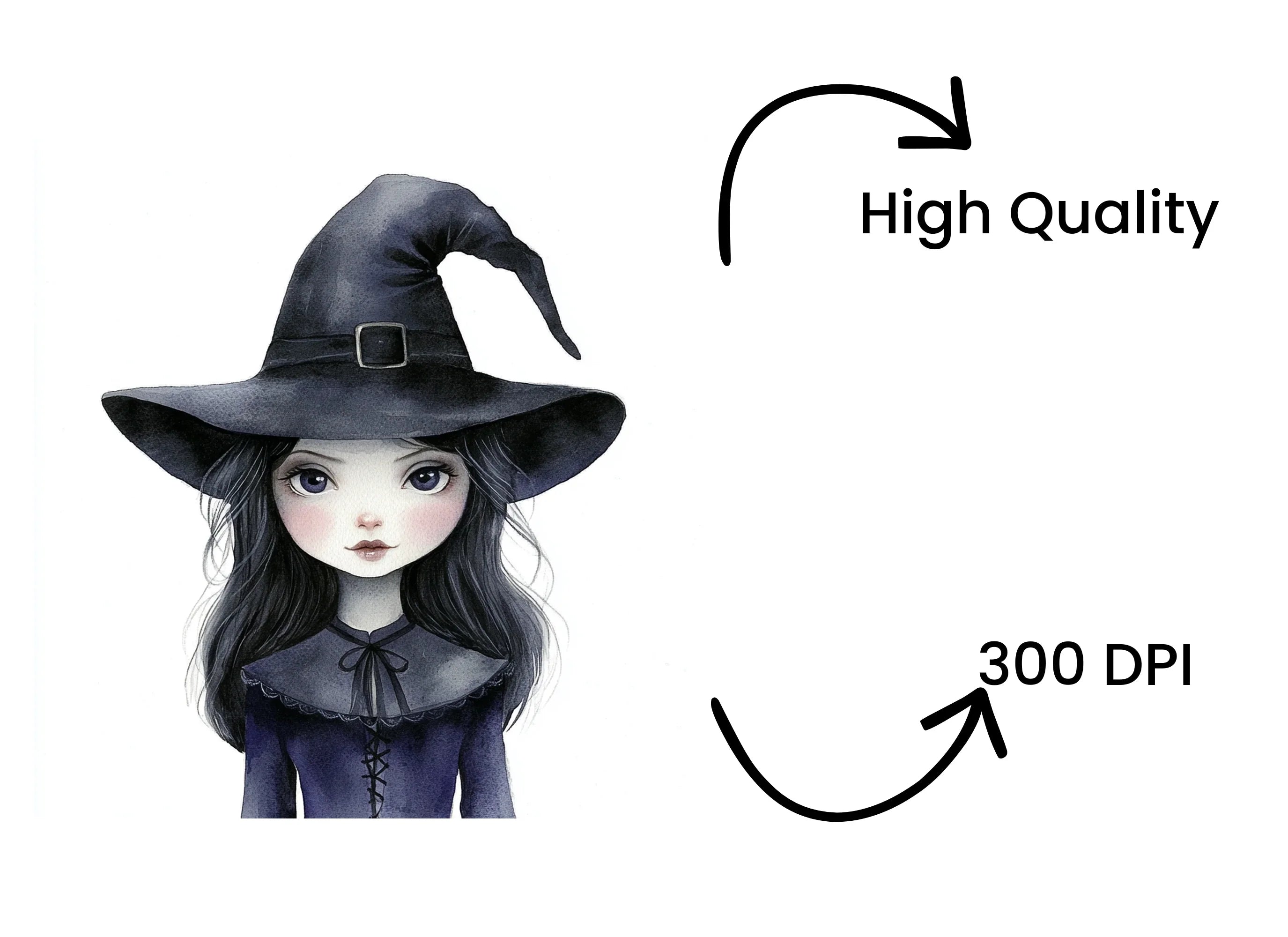 Cute Witches Clipart Bundle