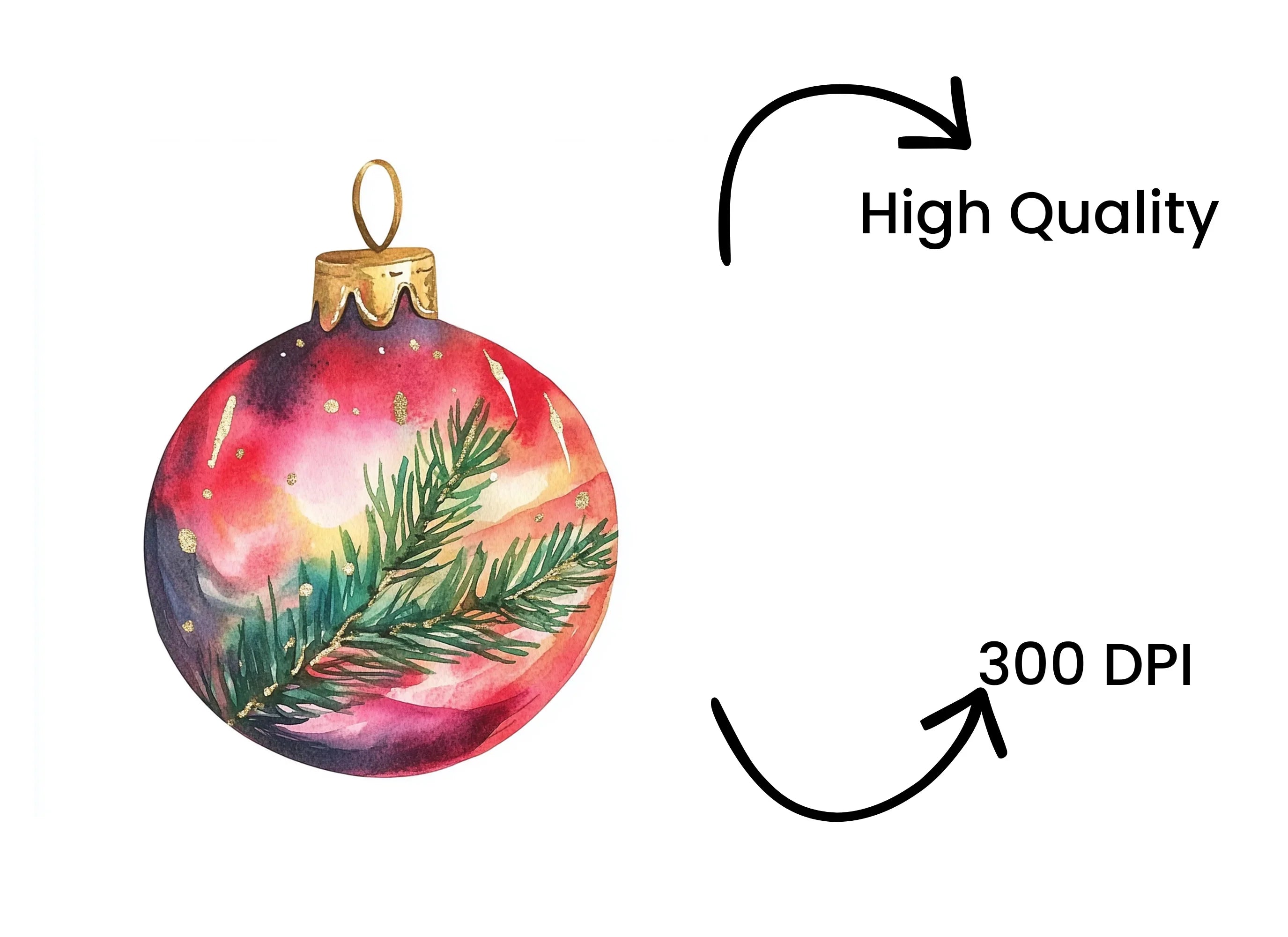 Christmas Ornaments Clipart Bundle