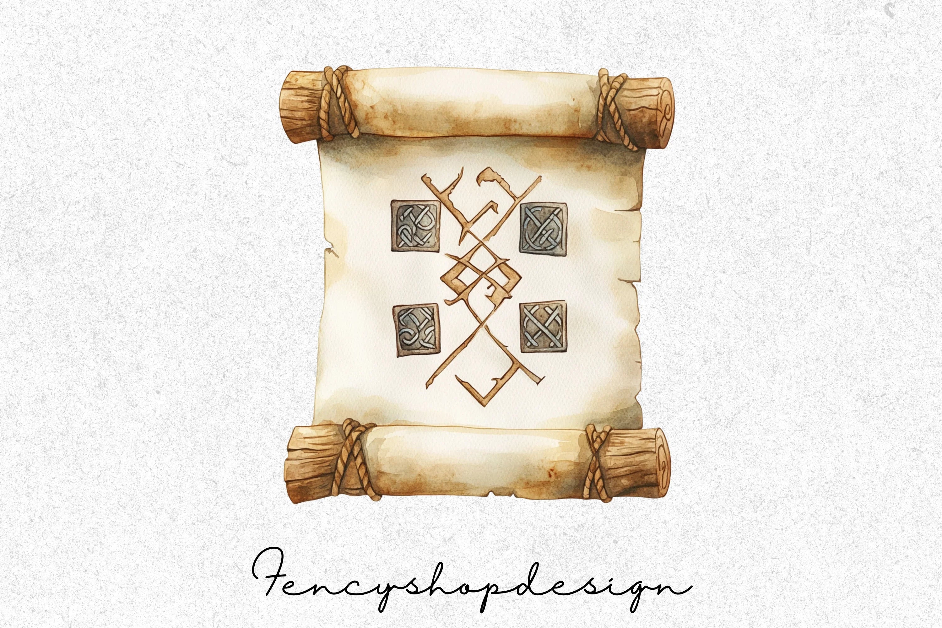 Ancient Mystical Symbols Clipart Bundle