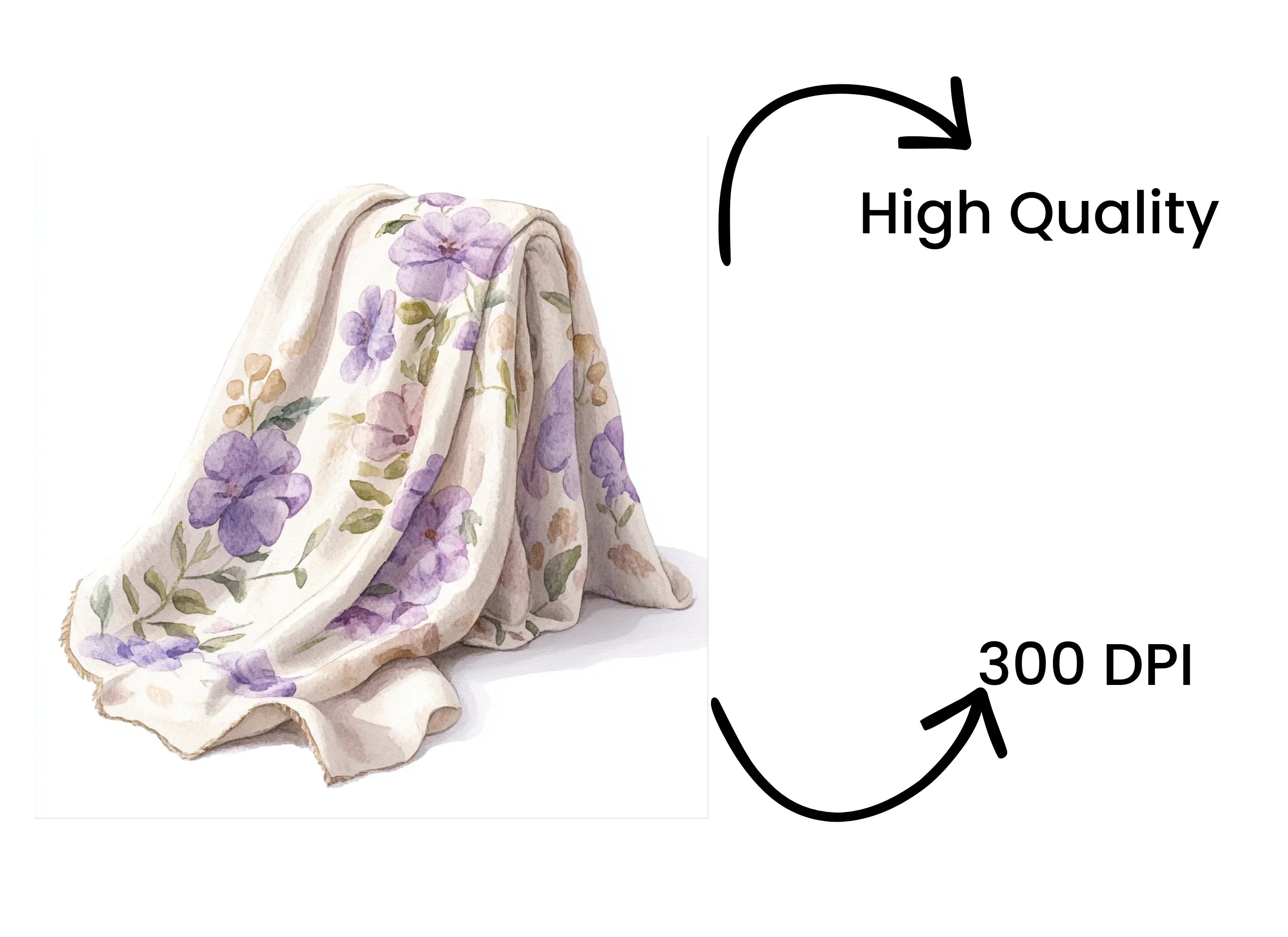 Floral Blanket Clipart Bundle