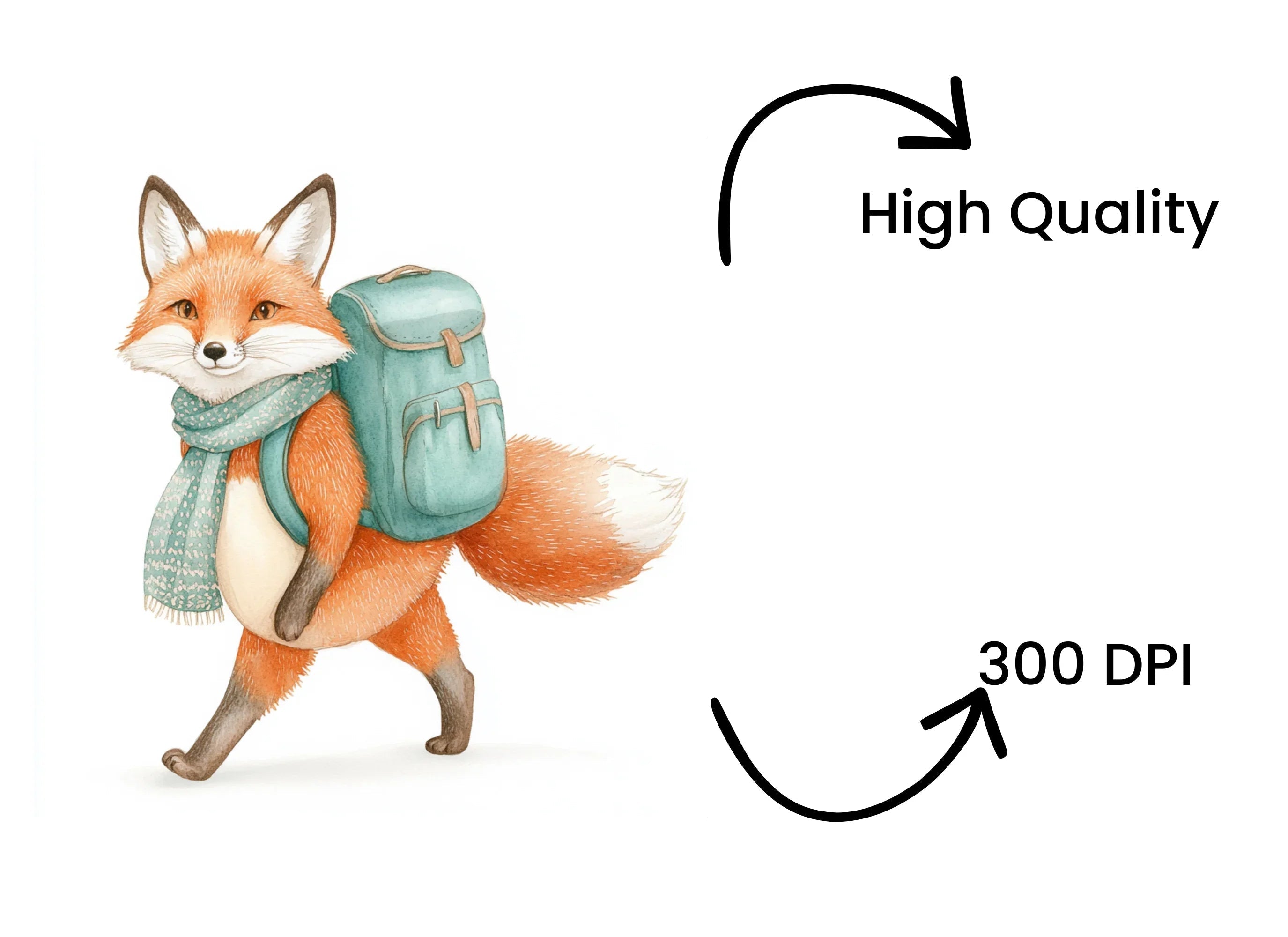 Cute Fox Adventurer Clipart Bundle