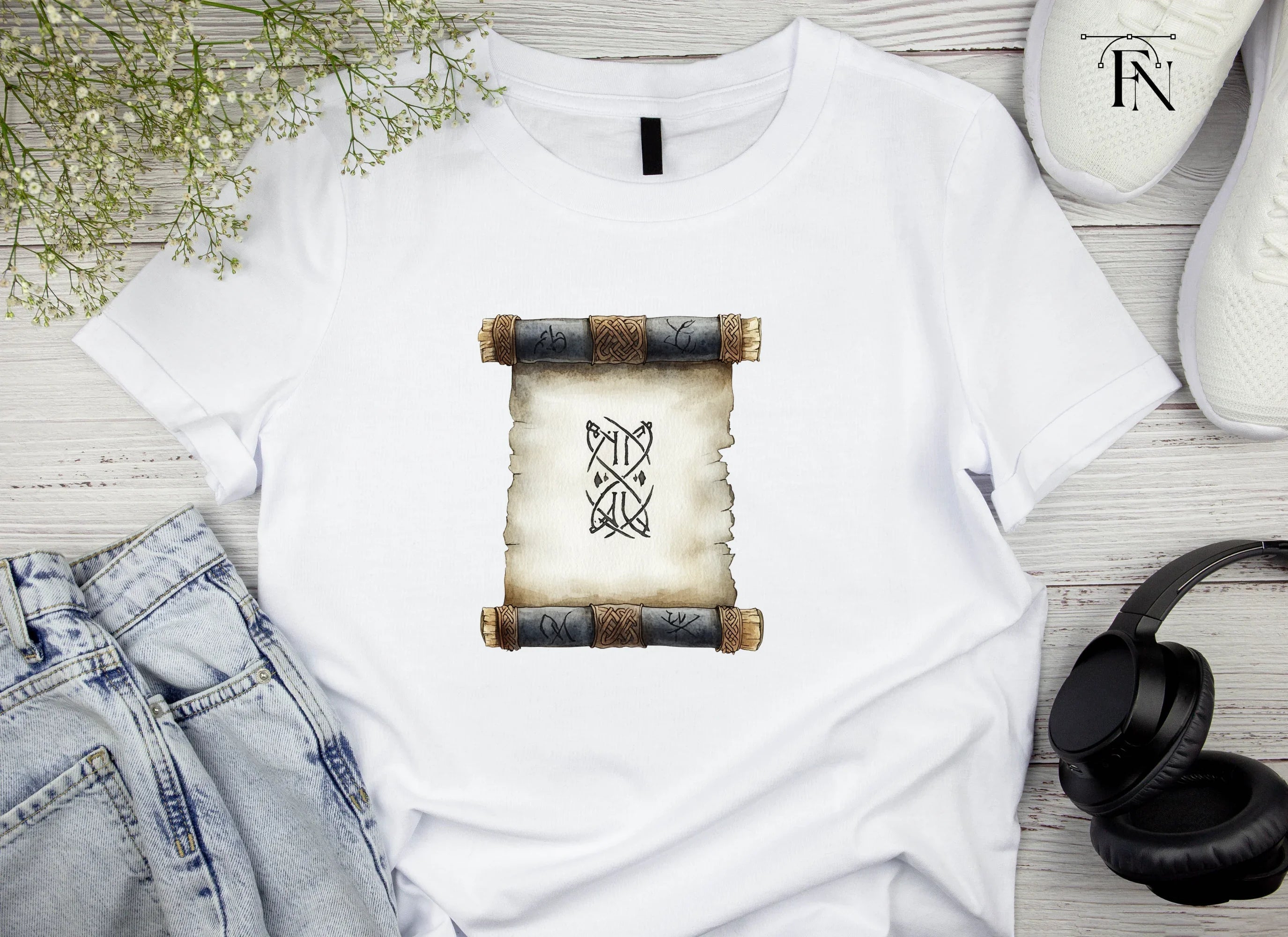 Viking Scroll Runic Symbol Clipart Bundle