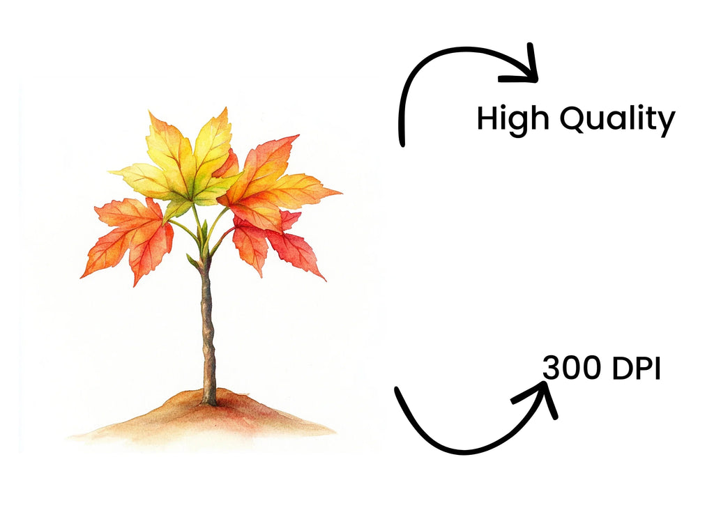 Autumn Maple Tree Clipart Bundle