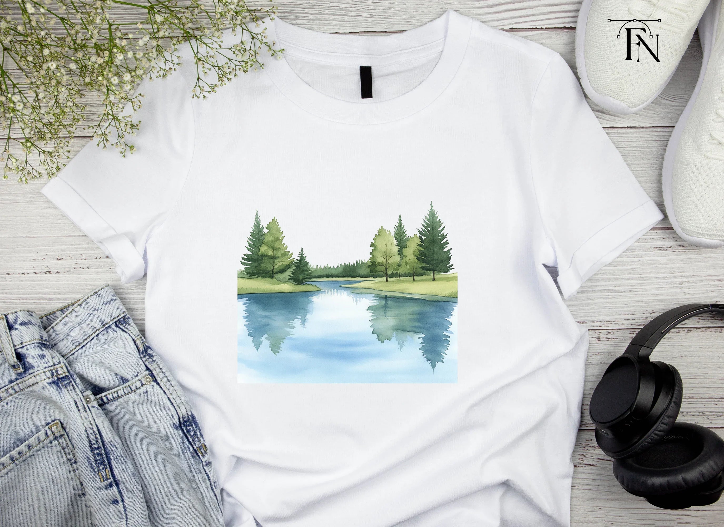 Tranquil Forest River Clipart Bundle