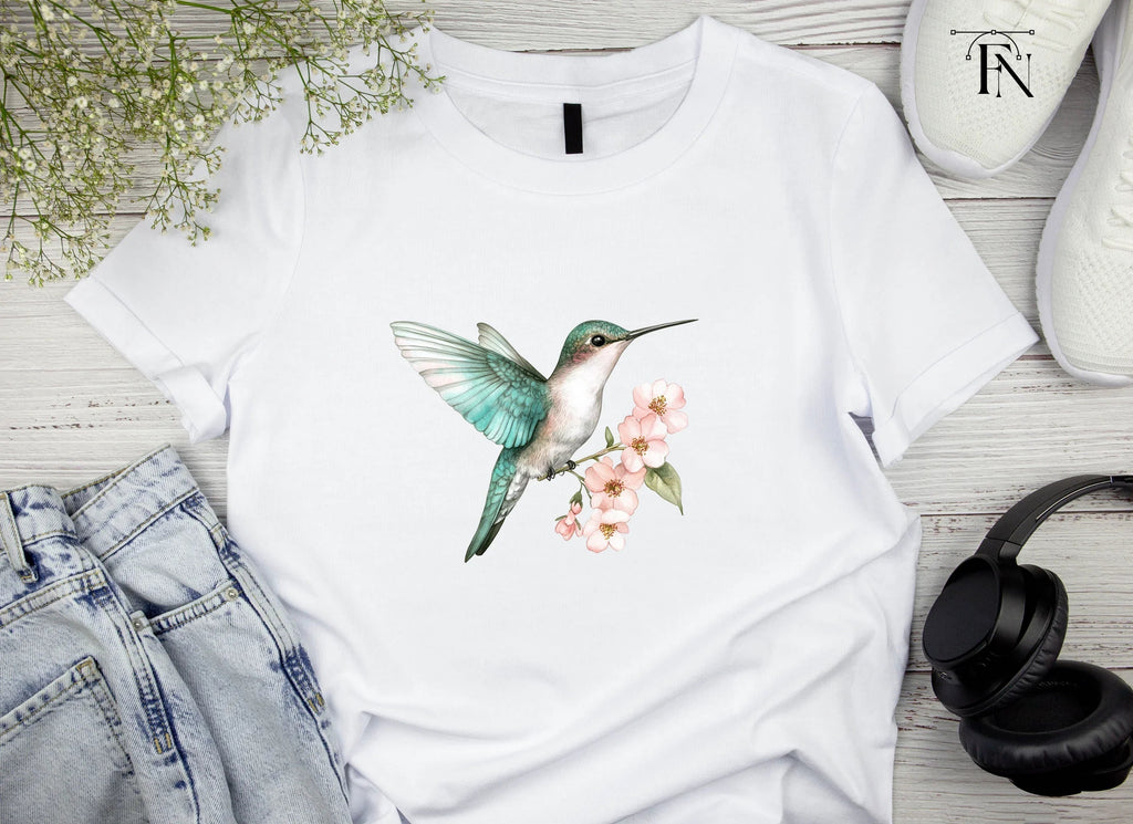Hummingbird and Cherry Blossom Clipart Bundle