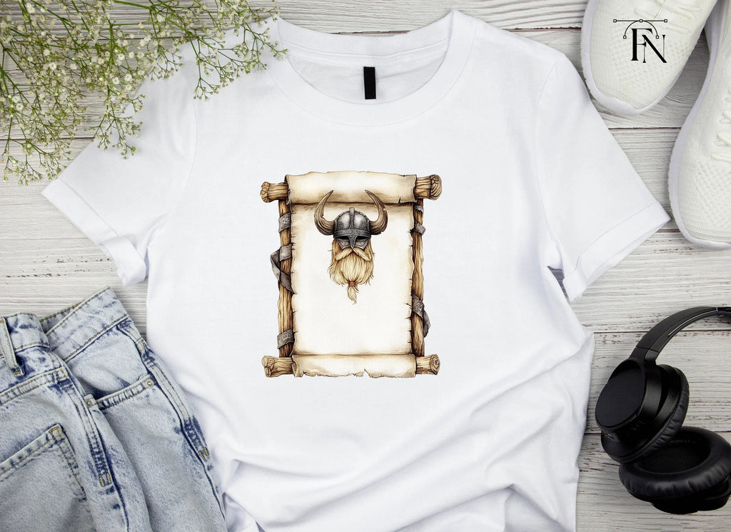 Viking Helmet and Beard Scroll Clipart Bundle