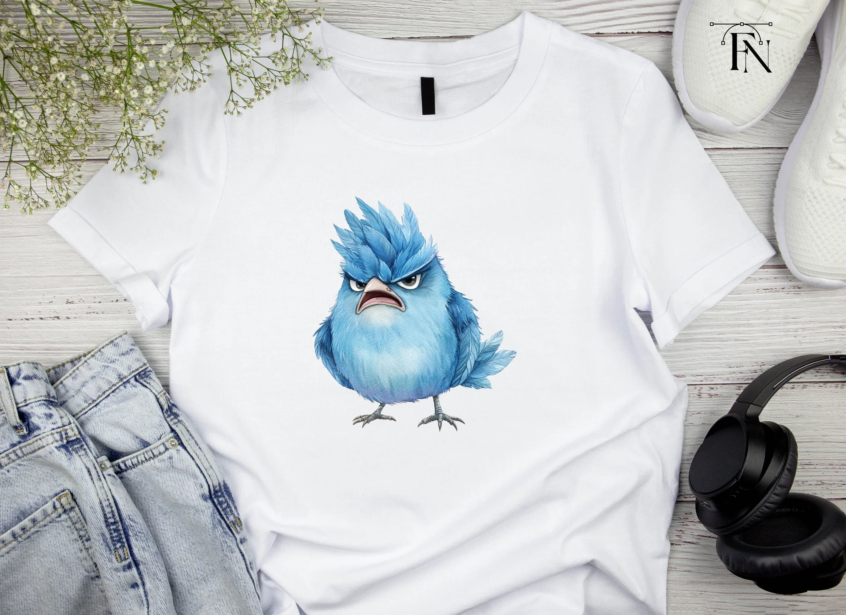 Furious Blue Bird Clipart Bundle