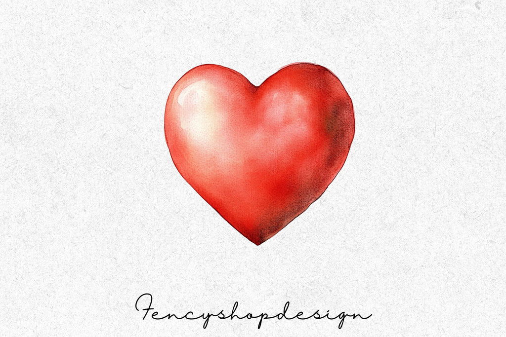 Lovely Red Hearts Clipart Bundle
