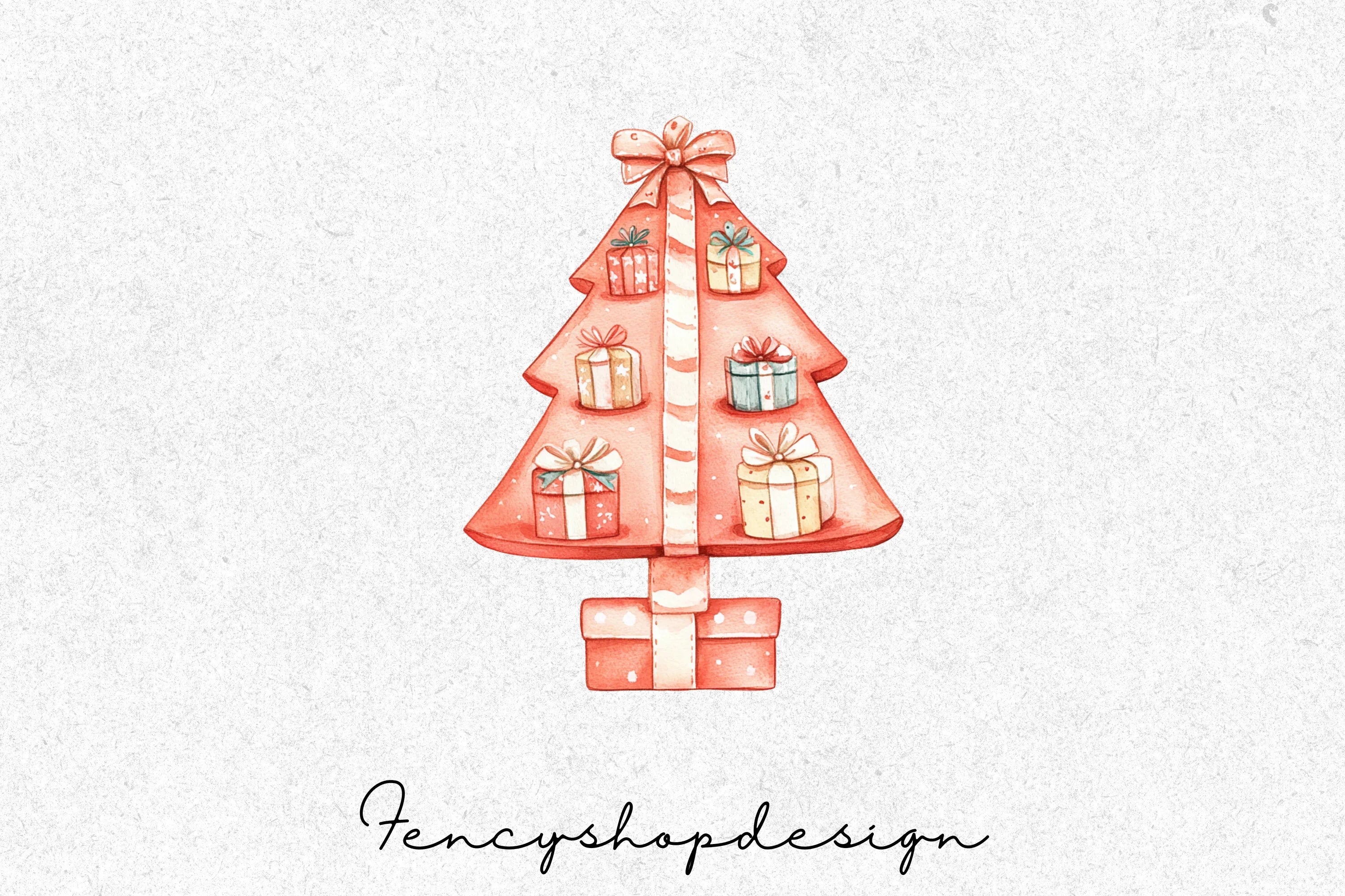 Christmas Gift Stacks Clipart Bundle