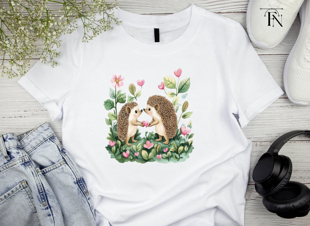 Hedgehog Love with Hearts Clipart Bundle